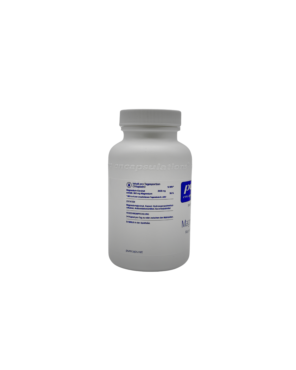 Pure Encapsulations Magnesiumglycinat – Hoch bioverfügbar & besonders gut verträglich – 90 Kapseln