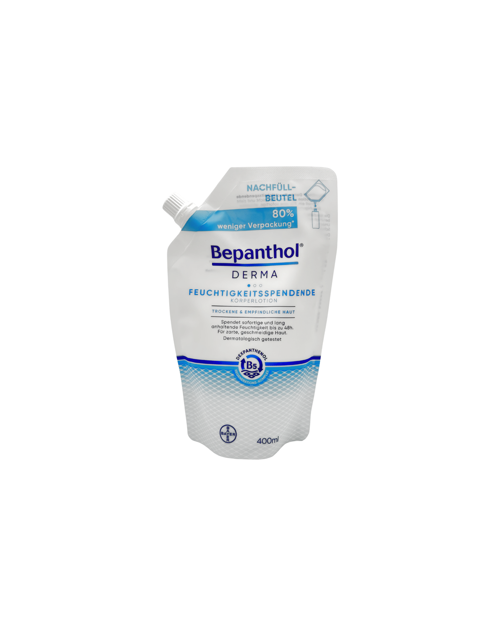 Bepanthol Derma Feuchtigkeitsspendende Körperlotion – Nachfüllbeutel 400 ml