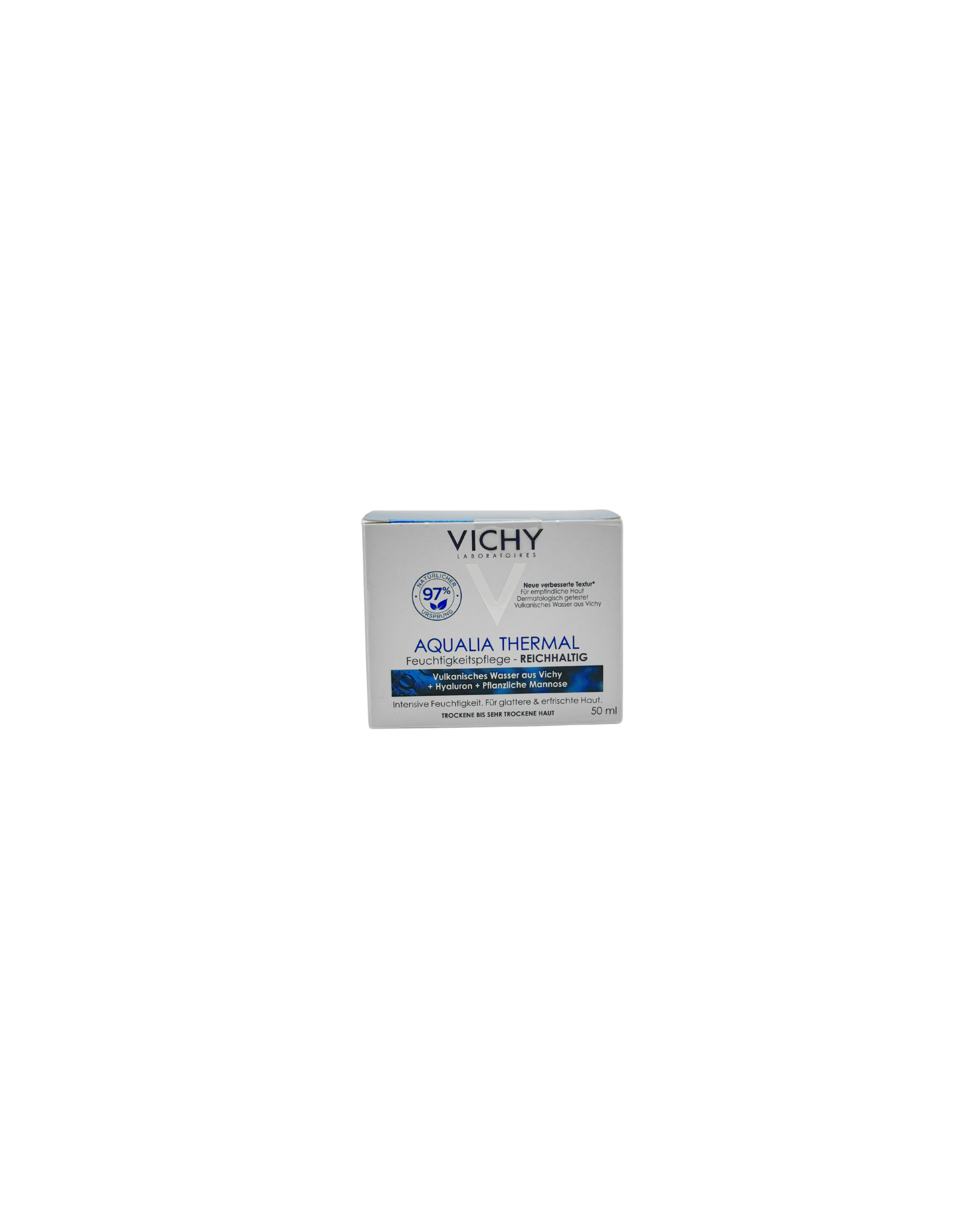 Vichy Aqualia Thermal Reichhaltige Creme – Feuchtigkeitspflege mit Hyaluron für trockene Haut, 50 ml