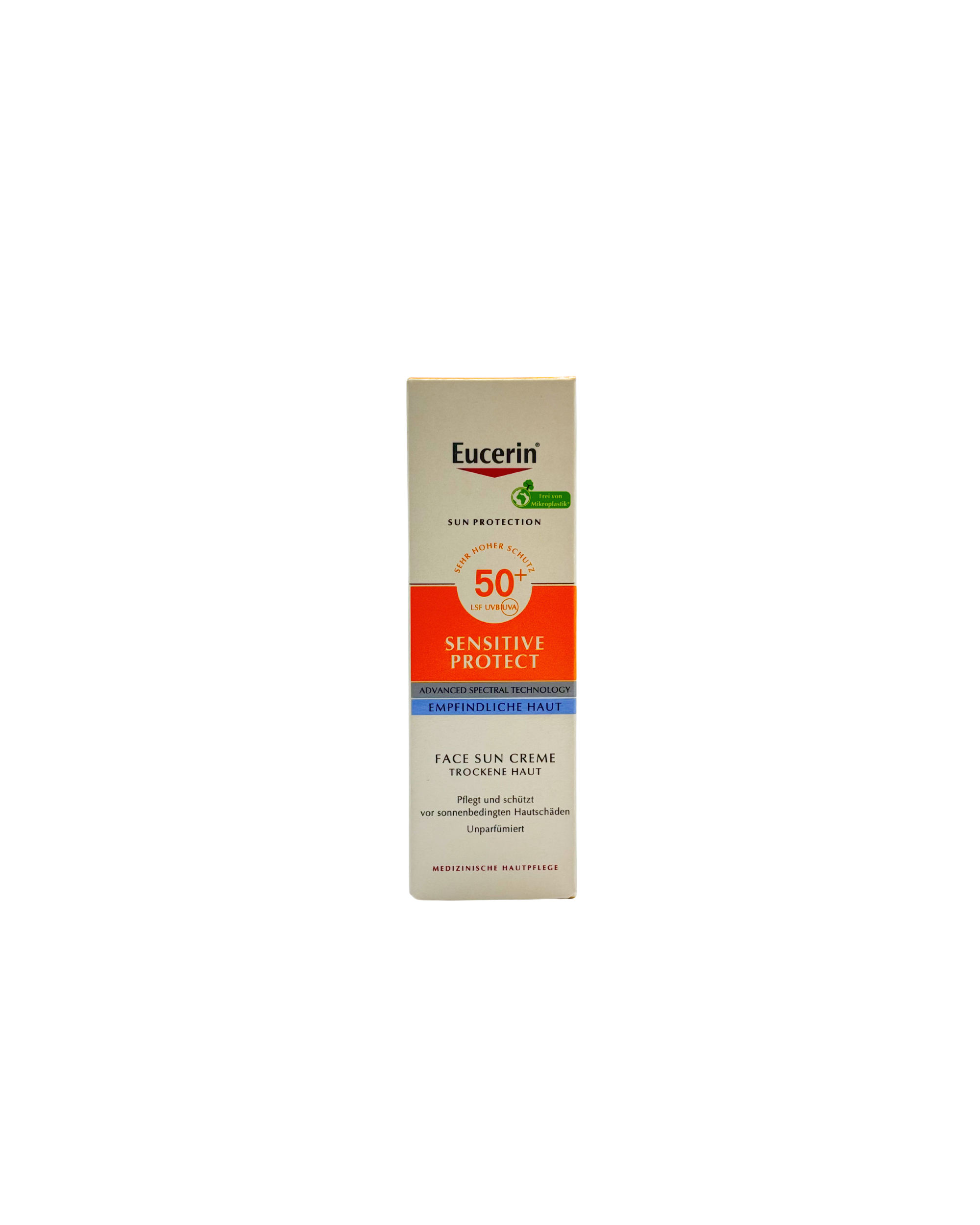 Eucerin Sensitive Protect Sun Creme LSF 50+ – Sehr hoher Sonnenschutz für das Gesicht 50 ml
