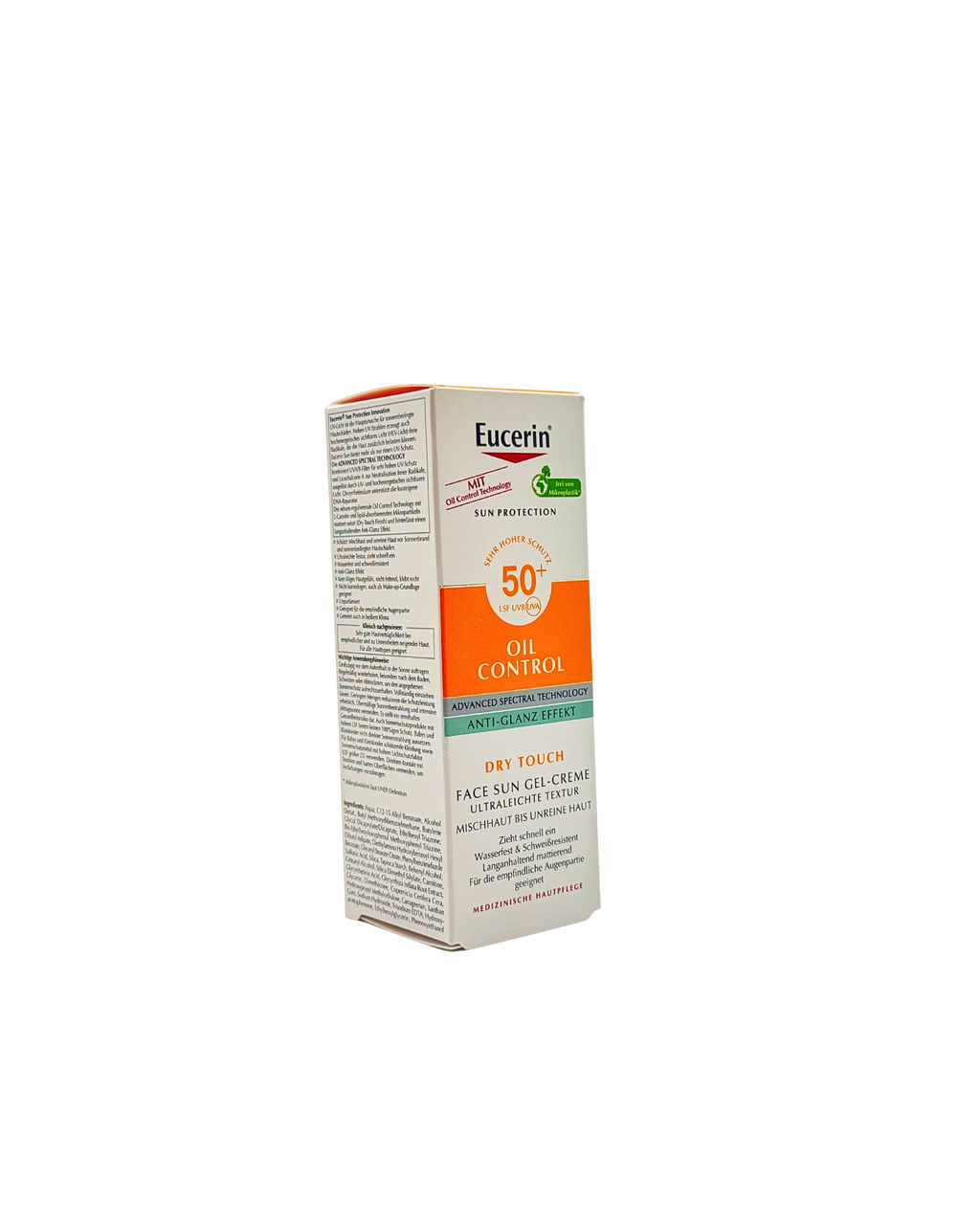 Eucerin Oil Control Face Sun Gel-Creme LSF 50+ – Mattierender Dry Touch Sonnenschutz 50 ml