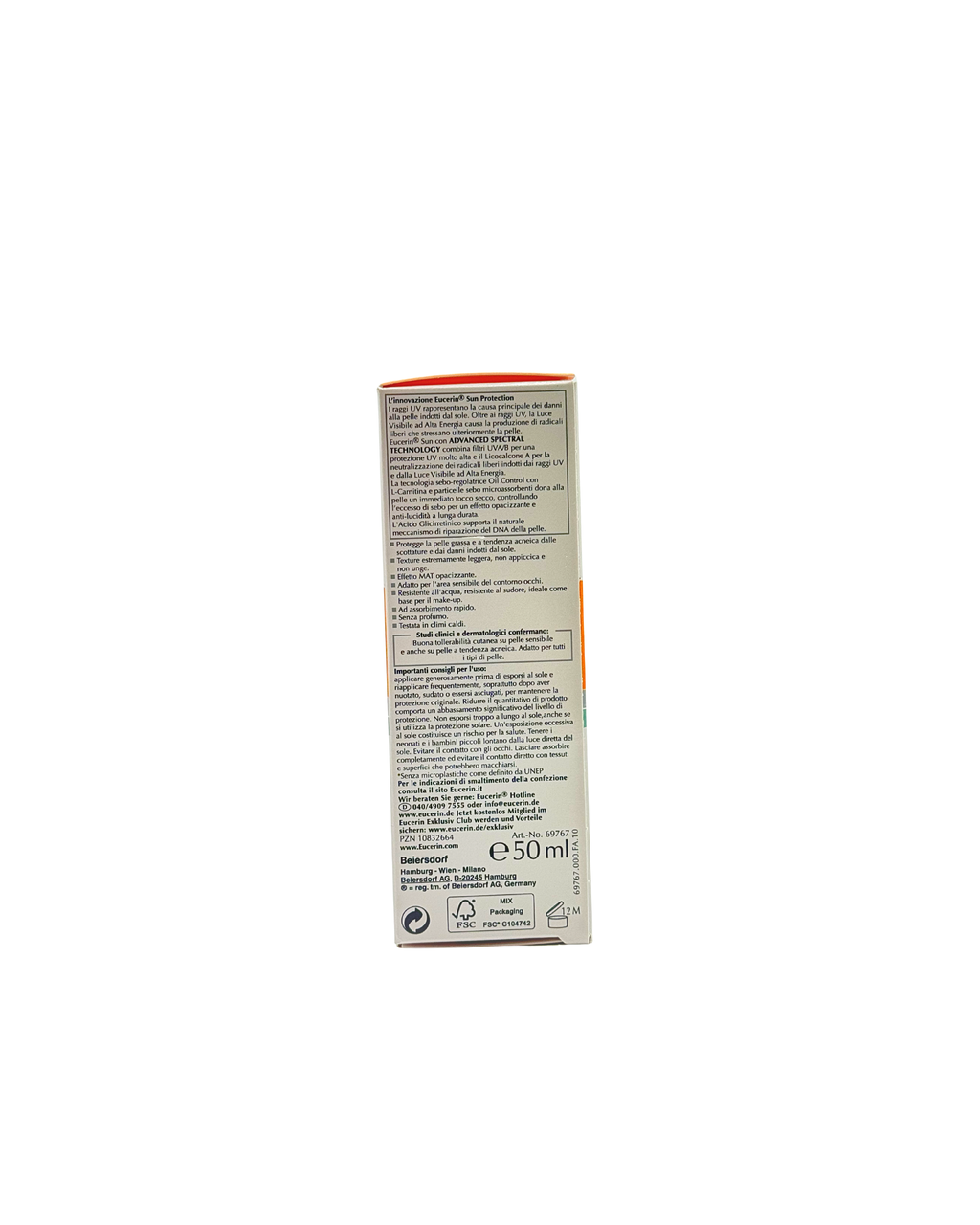 Eucerin Oil Control Face Sun Gel-Creme LSF 50+ – Mattierender Dry Touch Sonnenschutz 50 ml
