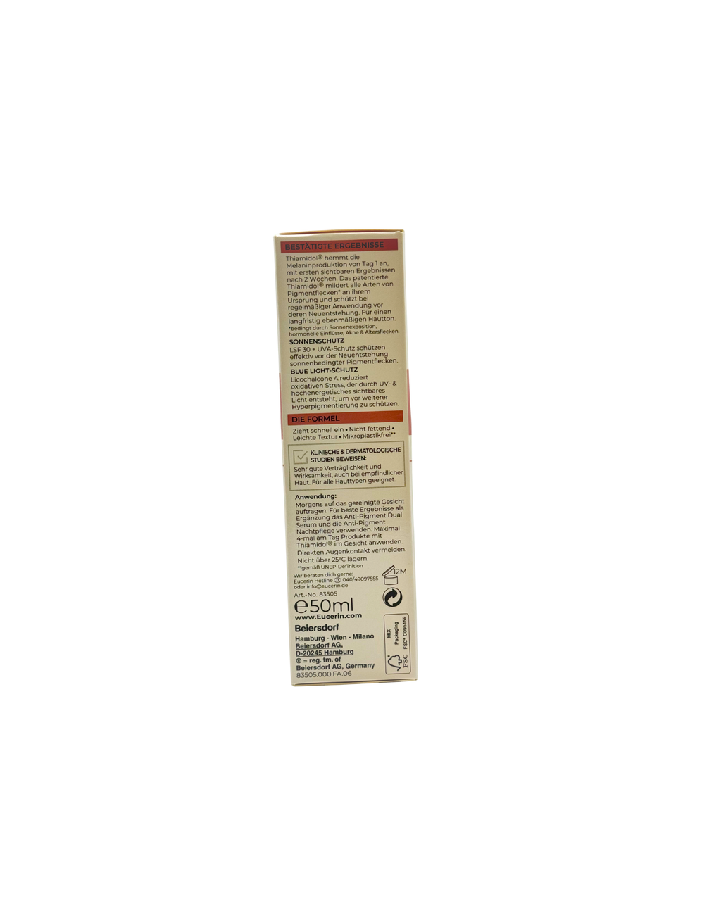 Eucerin Anti-Pigment Tag LSF 30 – Aufhellende Tagespflege im Pumpspender 50 ml
