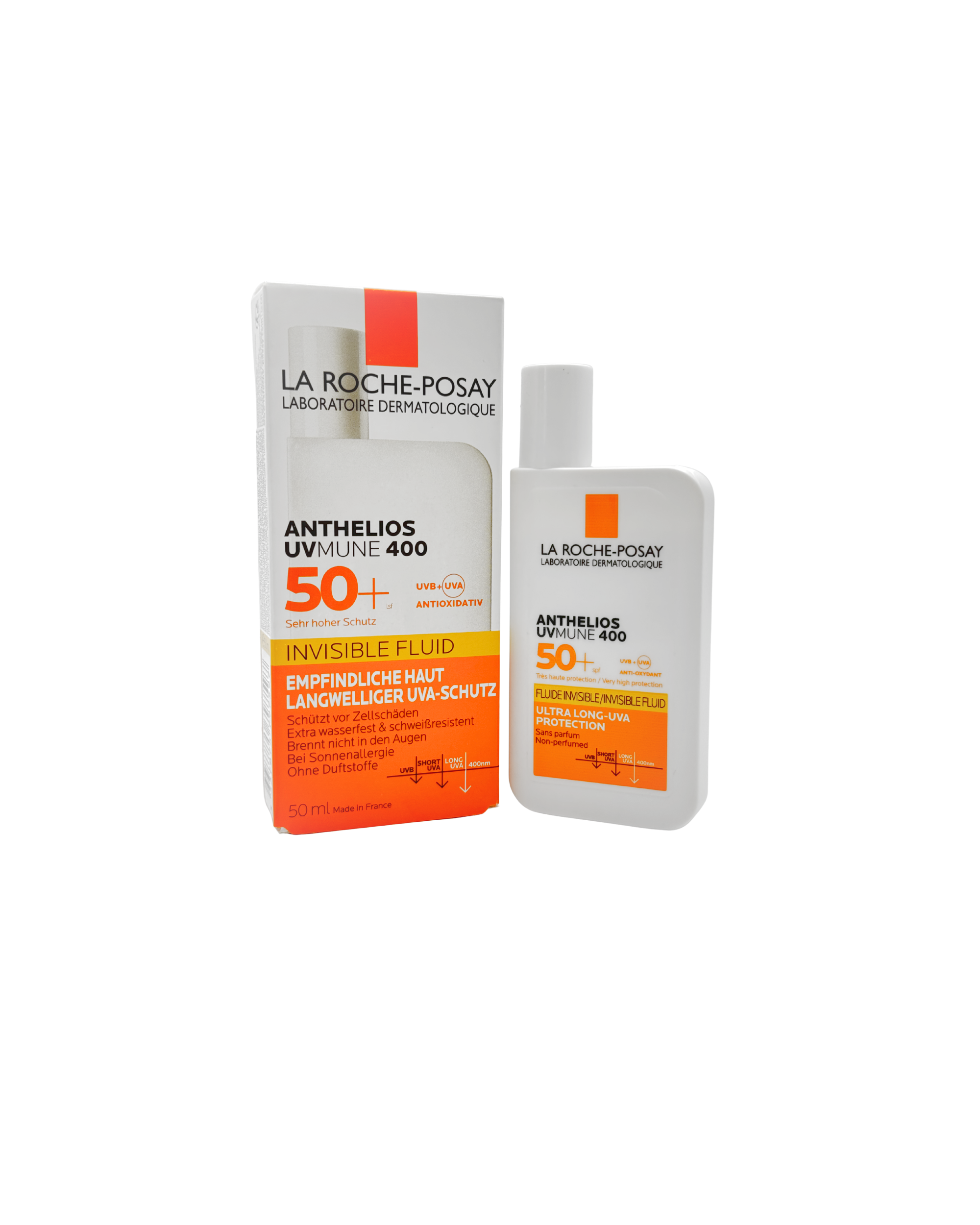 La Roche Posay Anthelios Invisible Fluid UVMune 400 LSF 50+ – Ultra-leichter Sonnenschutz für empfindliche Haut