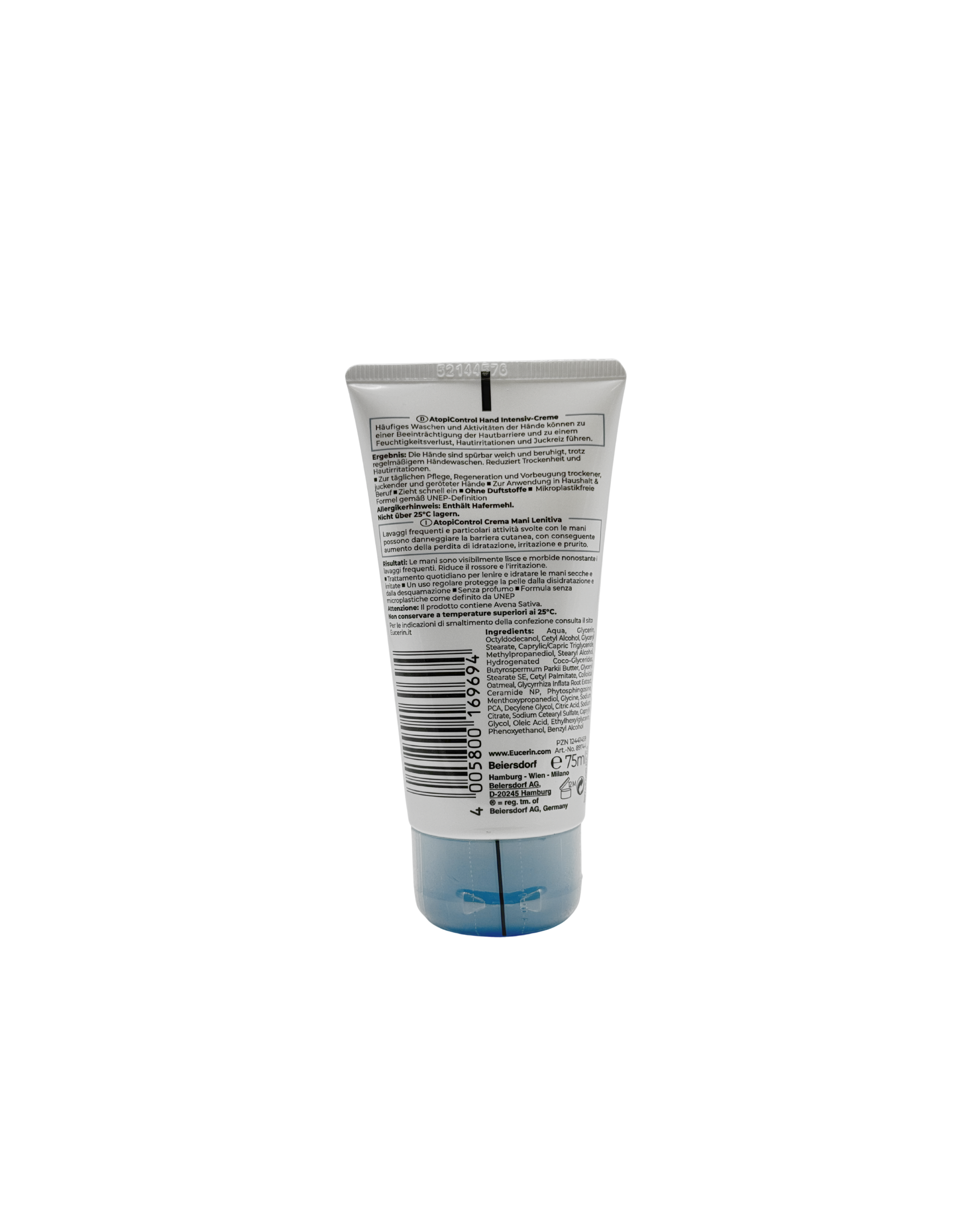 Eucerin AtopiControl Hand-Intensiv-Creme – Intensive Pflege für besonders trockene und zu Reizungen neigende Haut 75 ml