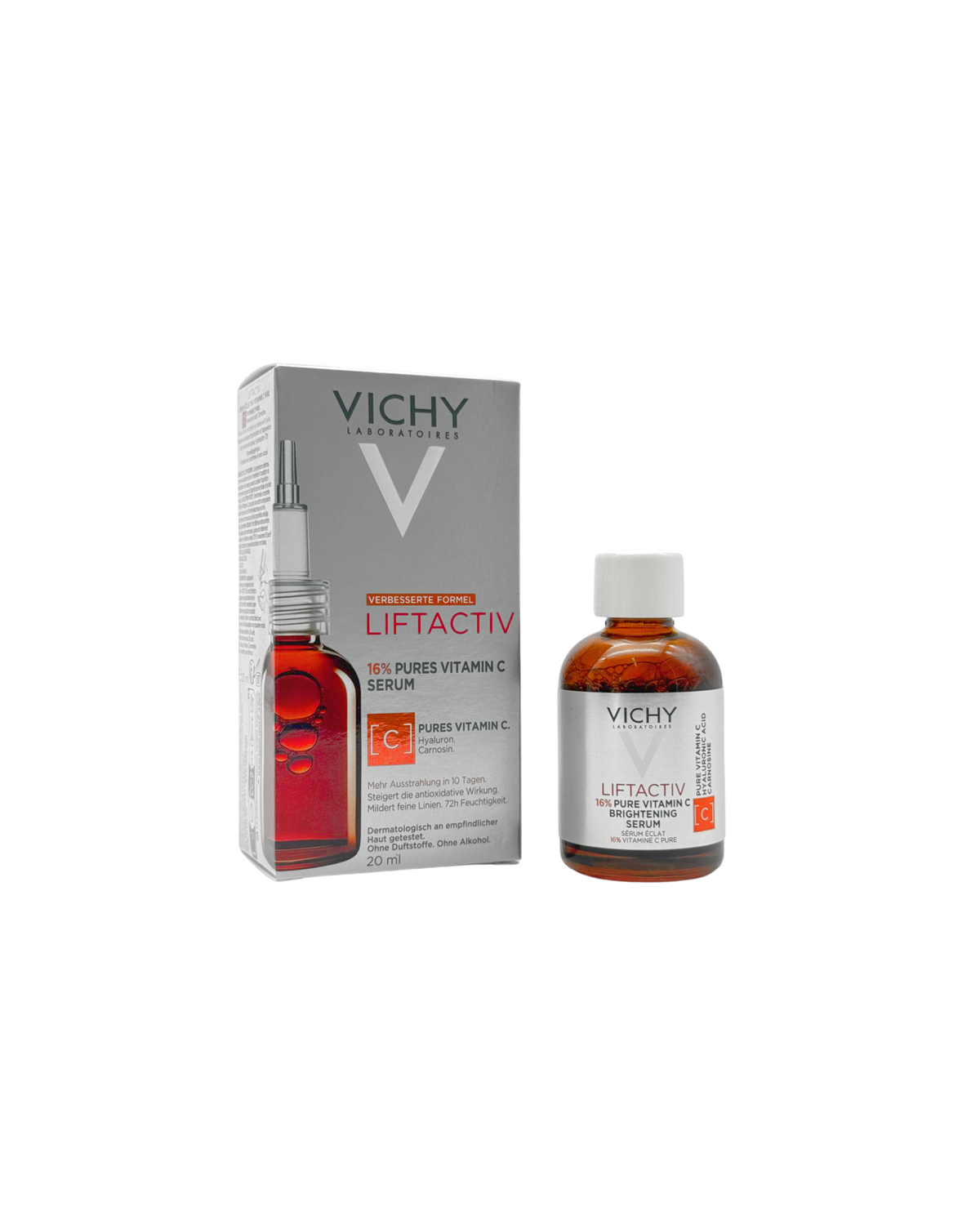 Vichy Liftactiv Vitamin C Serum – Antioxidatives Anti-Aging Gesichtsserum mit reinem Vitamin C & Hyaluron 20 ml