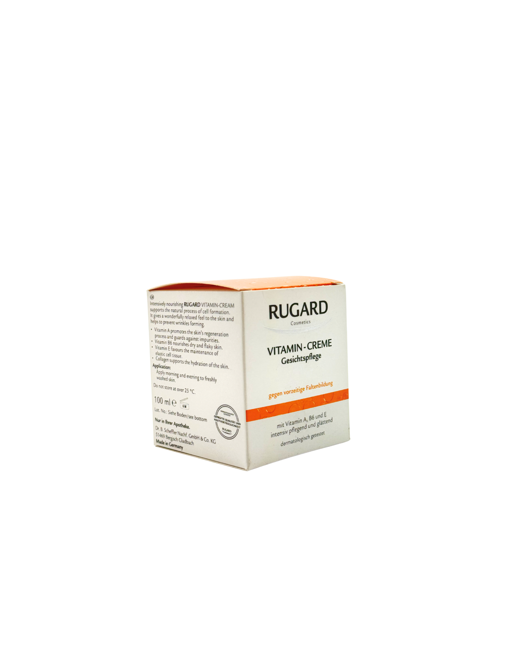 Rugard Vitamin-Creme – Der reichhaltige Klassiker gegen vorzeitige Hautalterung 100 ml