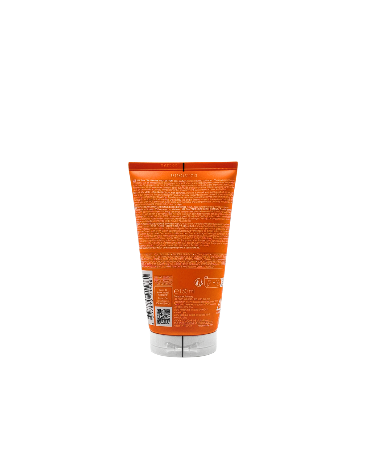 Vichy Capital Soleil Invisible Hydrating Face & Body Milk LSF 50+ – Sonnenschutz für die ganze Familie 150 ml
