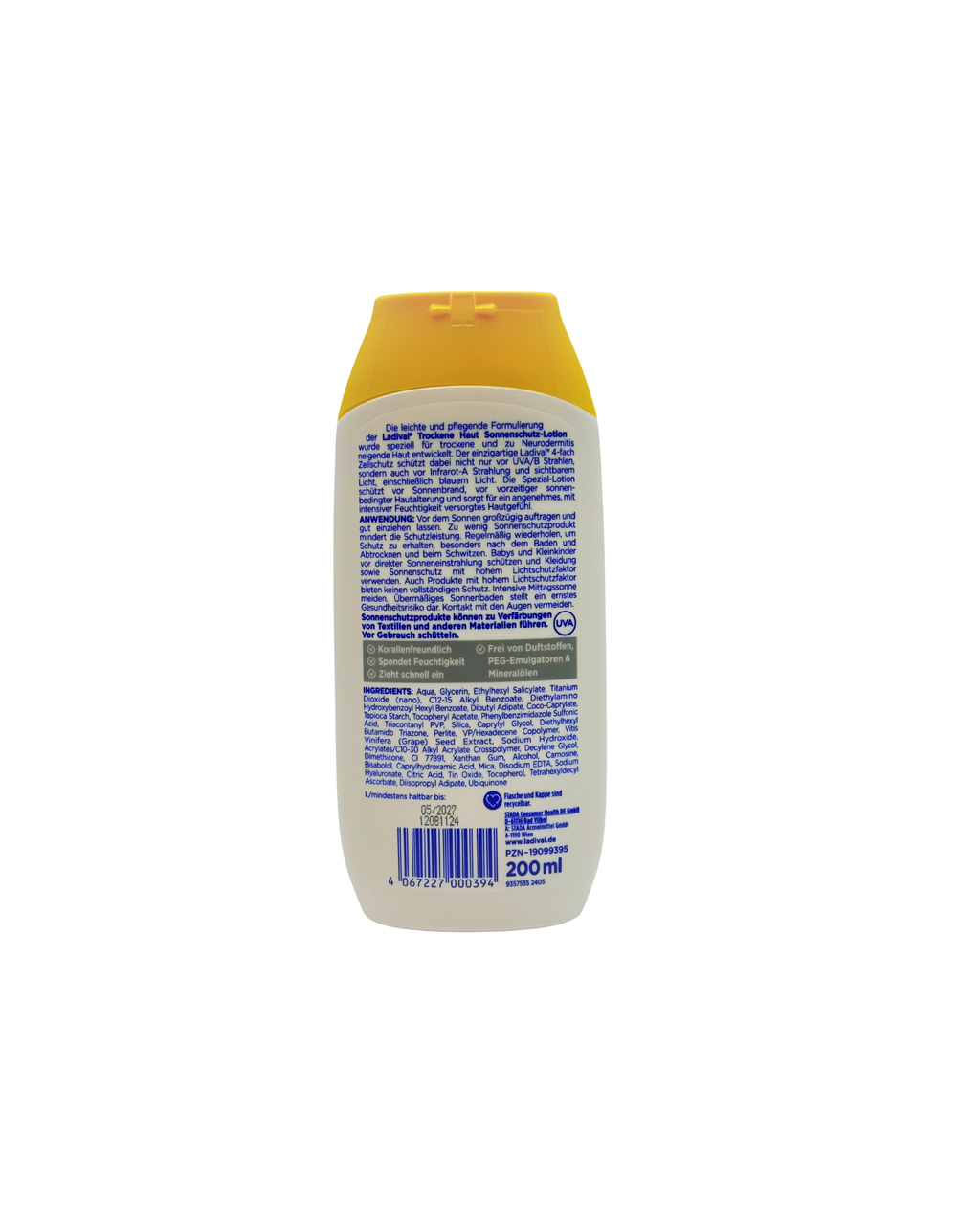 Ladival Trockene Haut Sonnenschutz Gel LSF 30 – Mit Hyaluron & 4-fach Zellschutz 200 ml