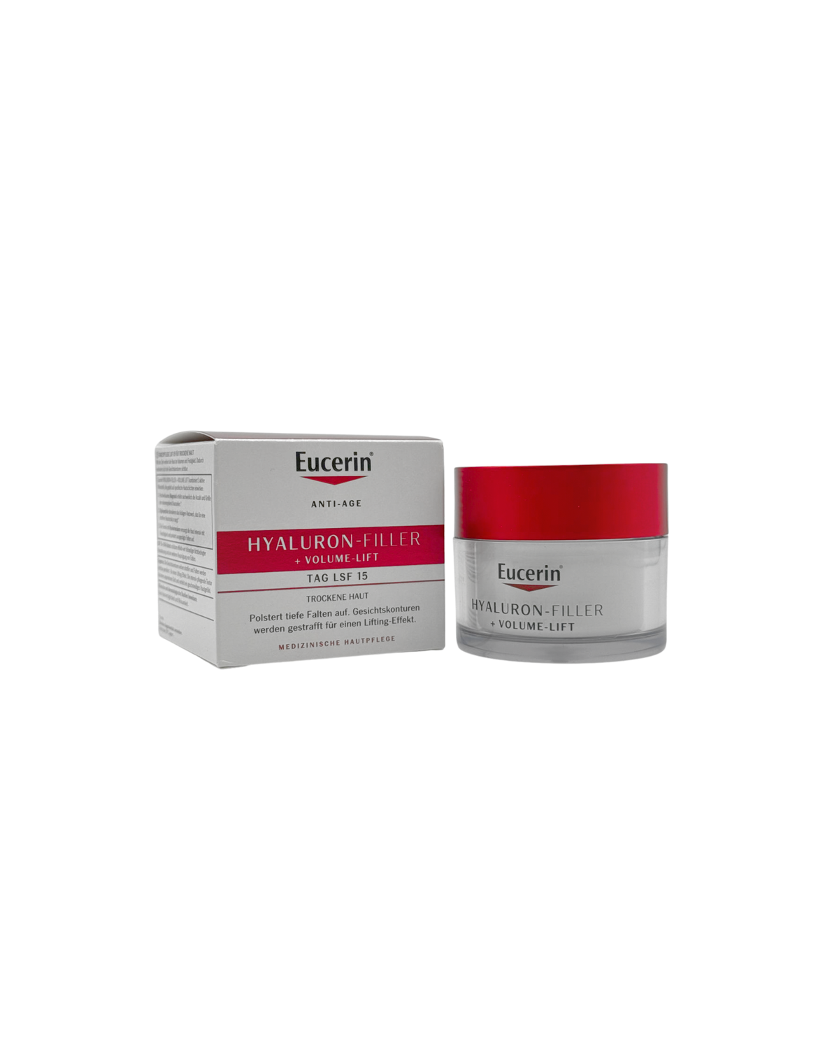 Eucerin Hyaluron-Filler + Volume-Lift Tagespflege für trockene Haut LSF 15 – Anti-Aging Gesichtscreme mit Hyaluron 50 ml