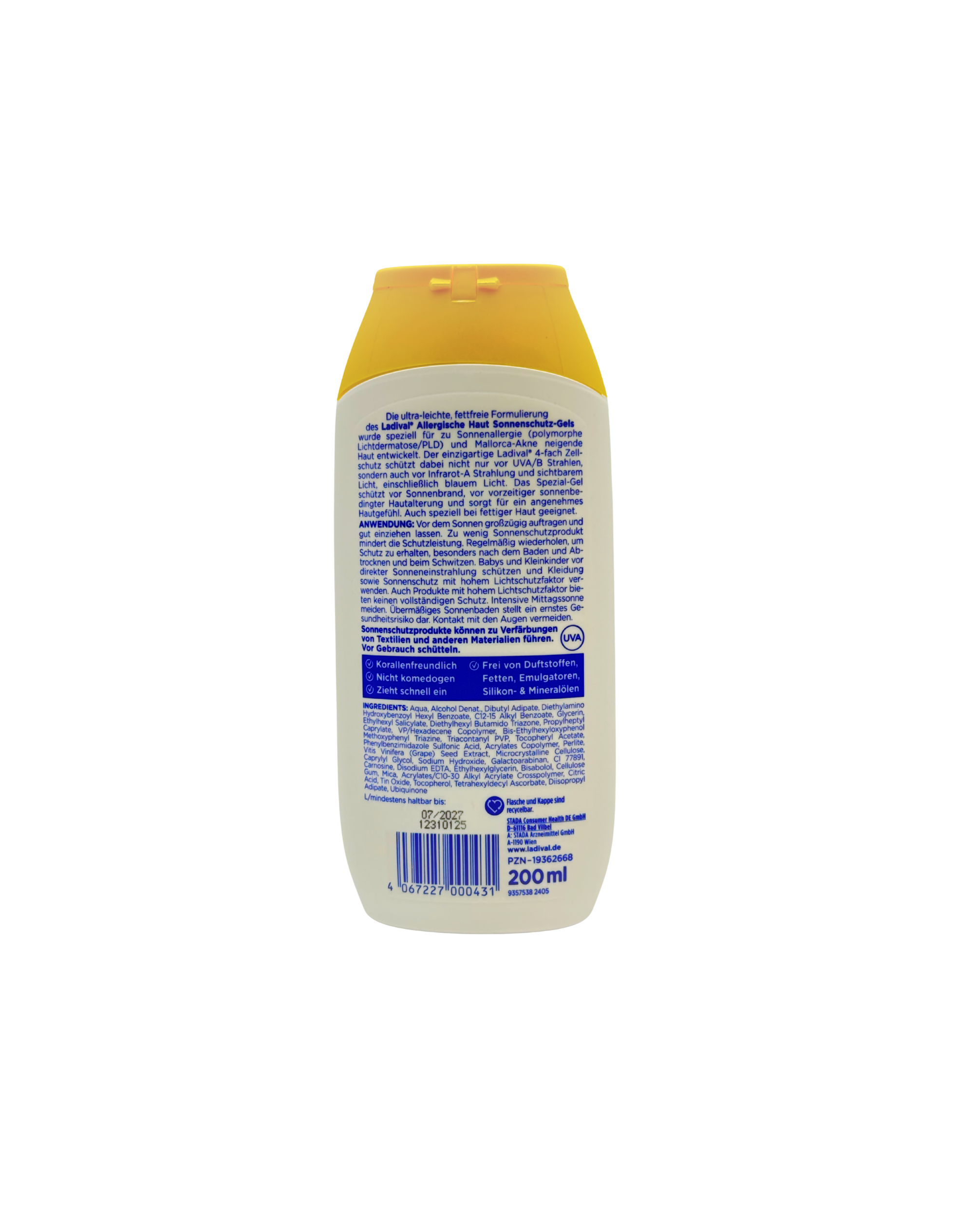 Ladival Allergische Haut Sonnenschutz Gel LSF 50+ – Maximaler Schutz bei Sonnenallergie 200 ml