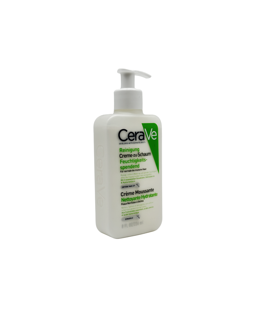 CeraVe Reinigung Creme-zu-Schaum – Hydratisierende Gesichtsreinigung & Make-up Entferner 236 ml