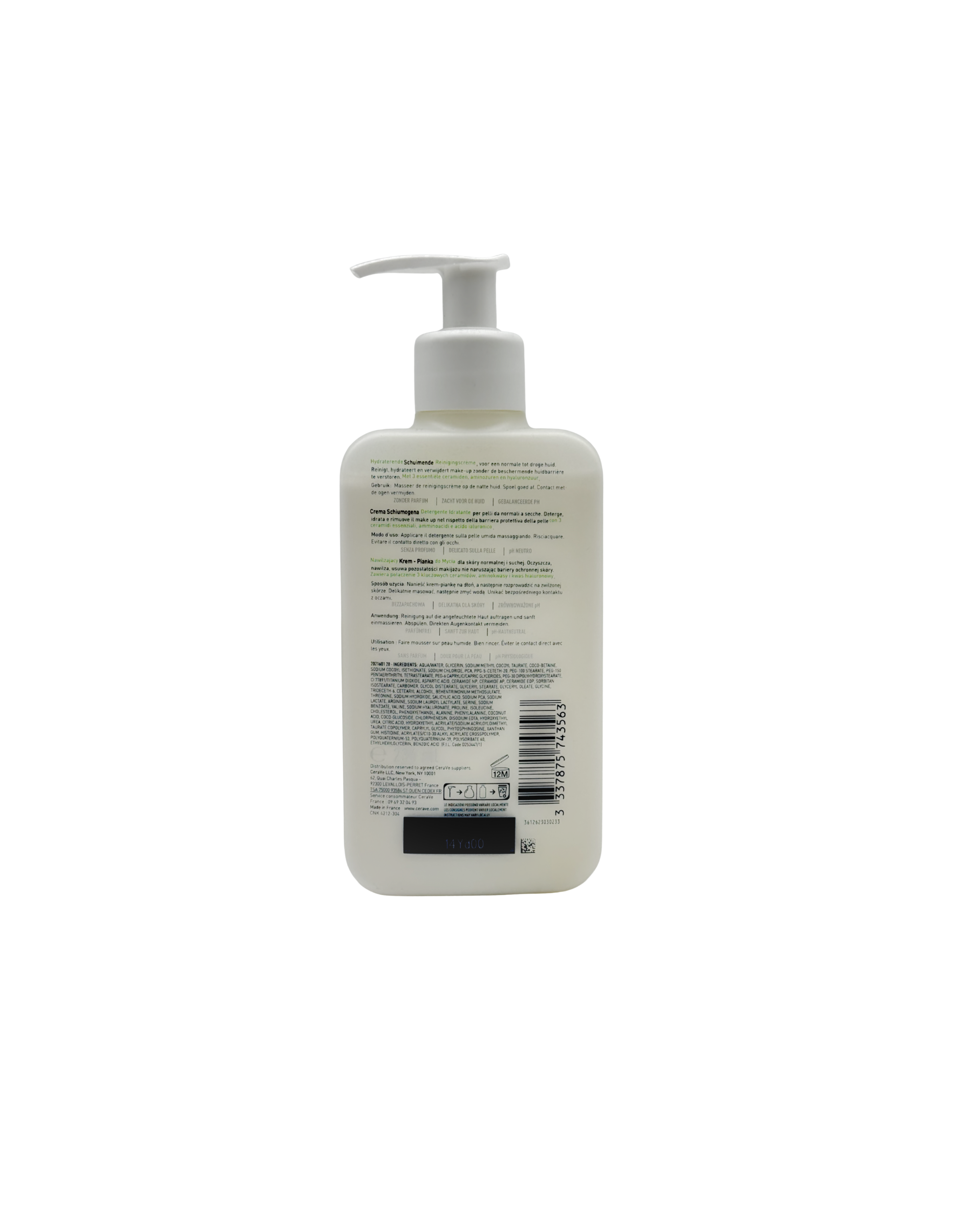 CeraVe Reinigung Creme-zu-Schaum – Hydratisierende Gesichtsreinigung & Make-up Entferner 236 ml
