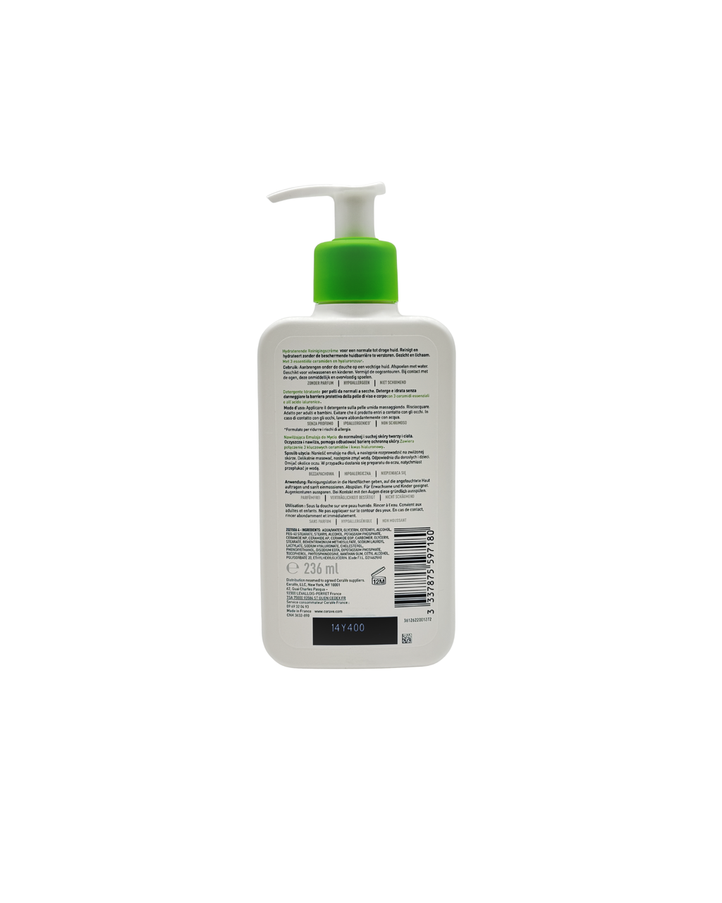 CeraVe Feuchtigkeitsspendende Reinigungslotion – Für Gesicht & Körper 236ml