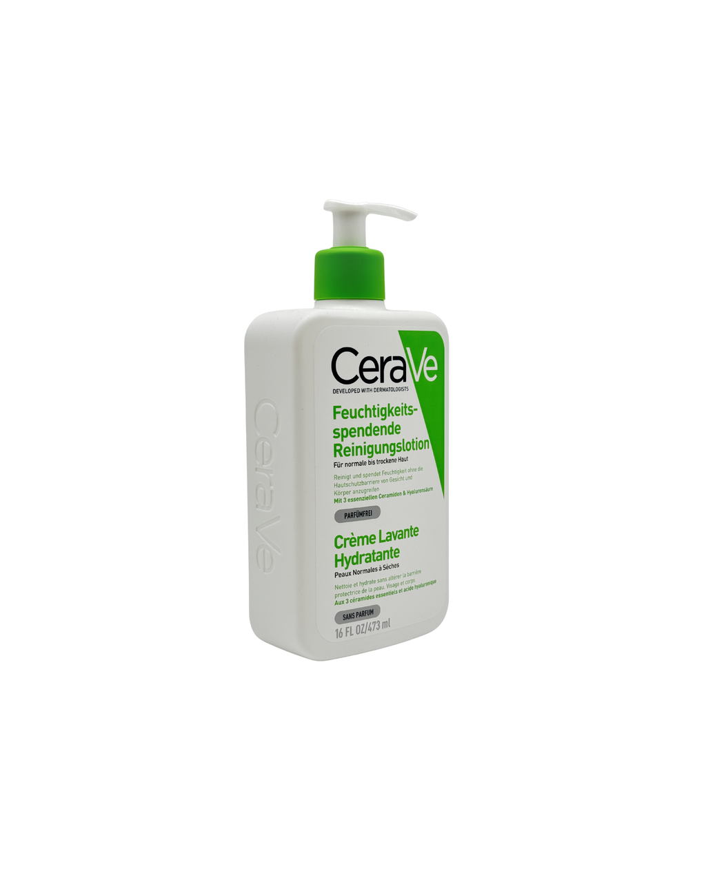 CeraVe Feuchtigkeitsspendende Reinigungslotion – Für Gesicht & Körper 473 ml