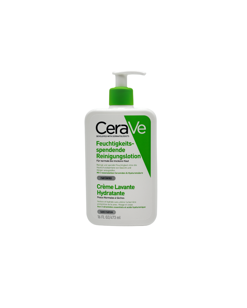 CeraVe Feuchtigkeitsspendende Reinigungslotion – Für Gesicht & Körper 473 ml