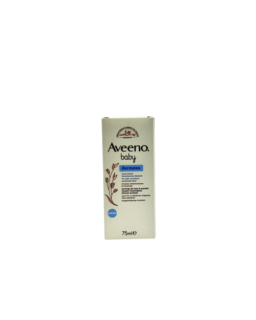Aveeno Baby Dermexa Gute Nacht Emollient Balsam – Intensive Nachtpflege bei Juckreiz 75 ml