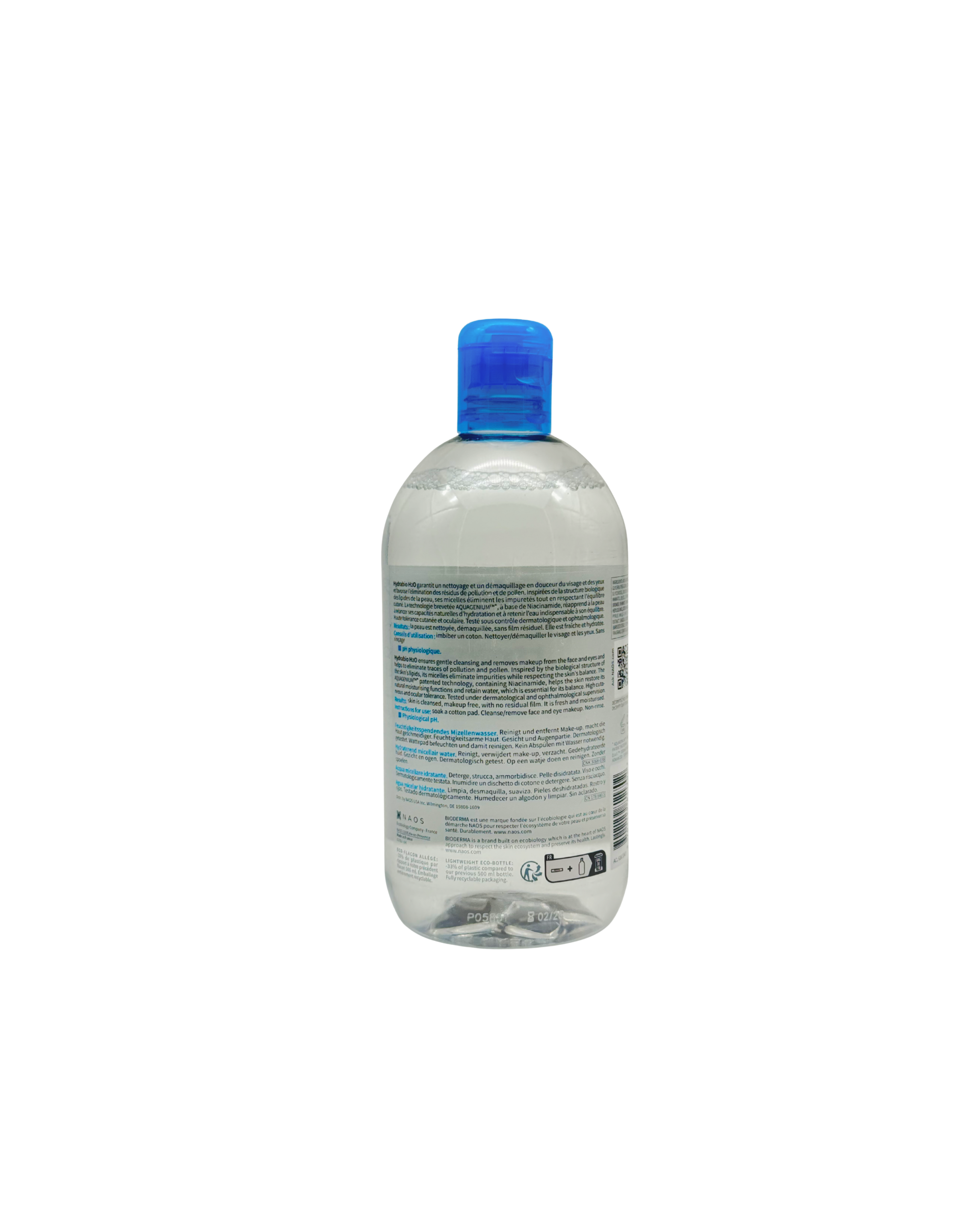 Bioderma Hydrabio H2O – Feuchtigkeitsspendendes Mizellenwasser für dehydrierte Haut 500 ml