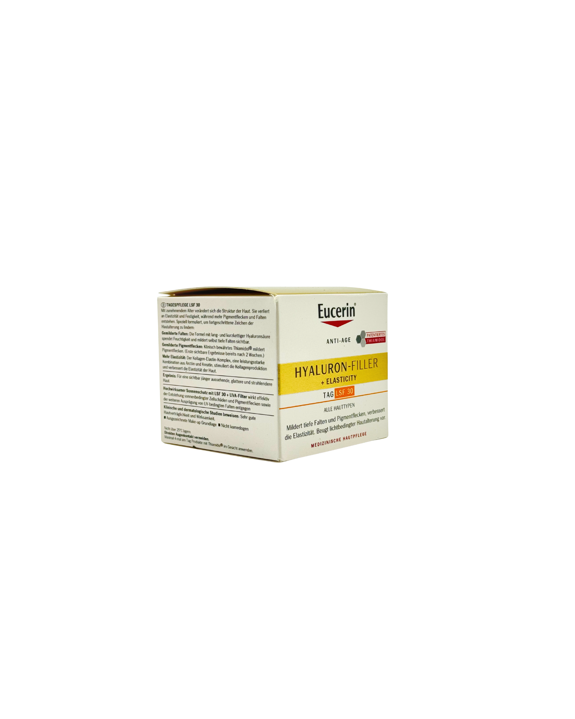Eucerin Hyaluron-Filler + Elasticity Tagespflege LSF 30 – Festigkeit & Anti-Altersflecken 50 ml