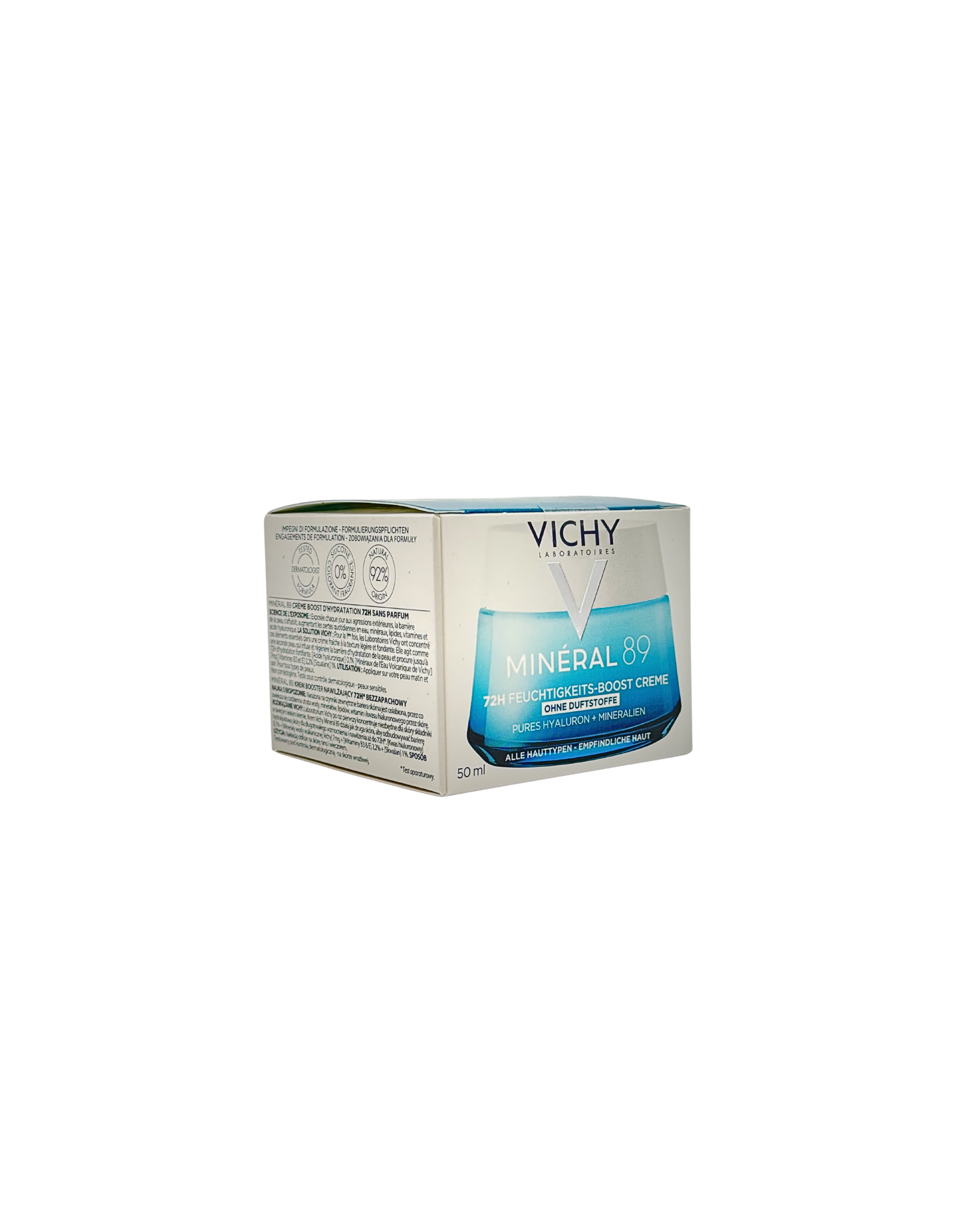 Vichy Minéral 89 72h Feuchtigkeitsboost Creme – Parfümfreie Intensivpflege 50 ml