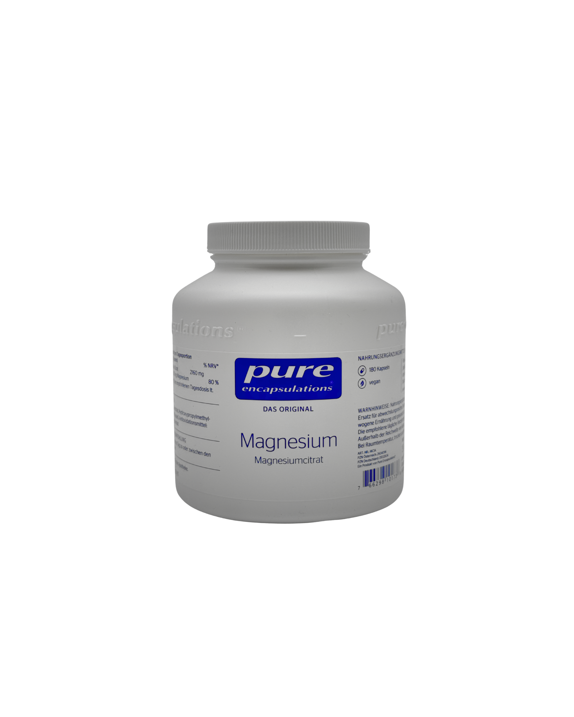 Pure Encapsulations  Magnesiumcitrat – Hohe Bioverfügbarkeit 180 Kapseln