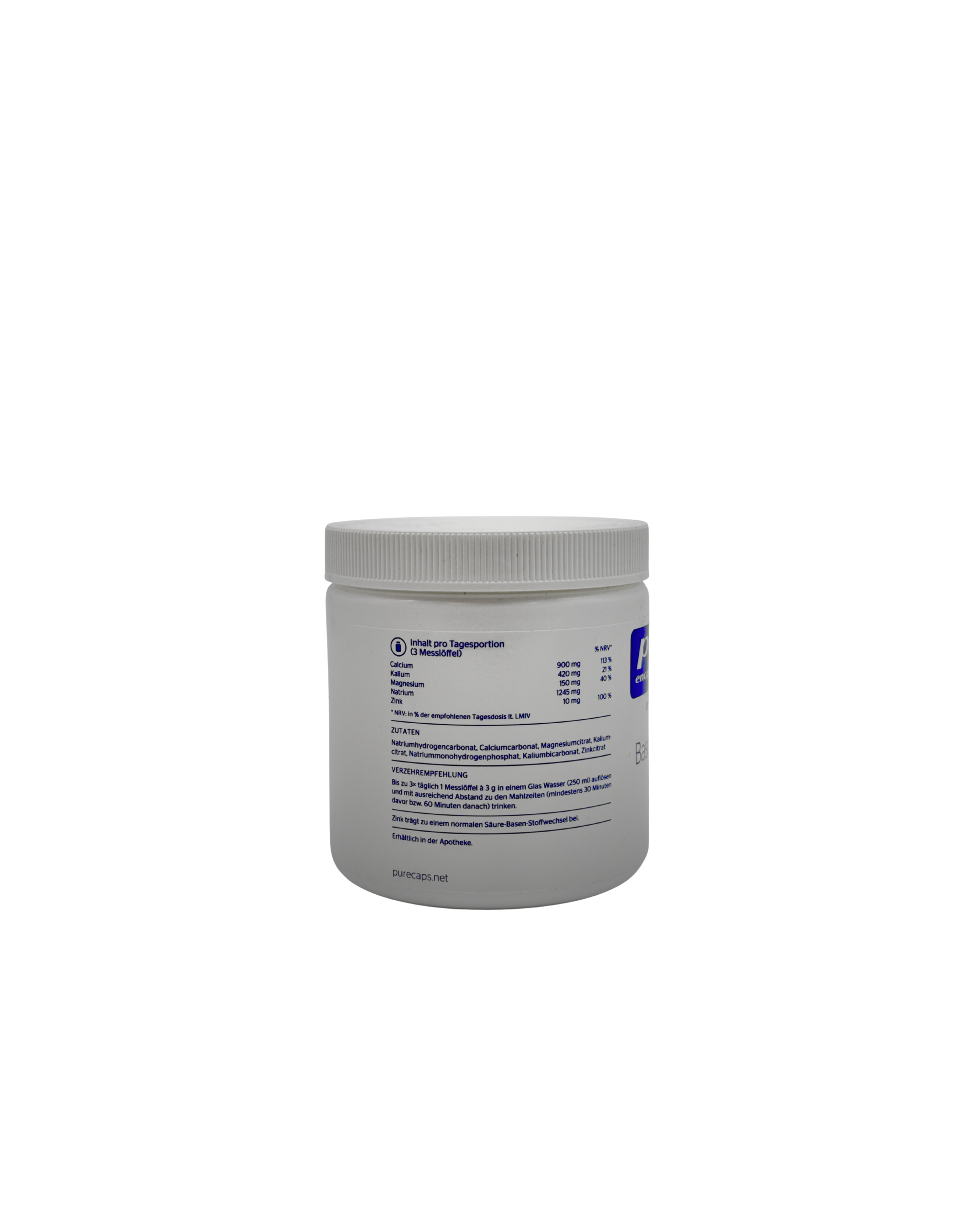 Pure Encapsulations Basenpulver plus – Mit Zink für den Säure-Basen-Haushalt 200 g