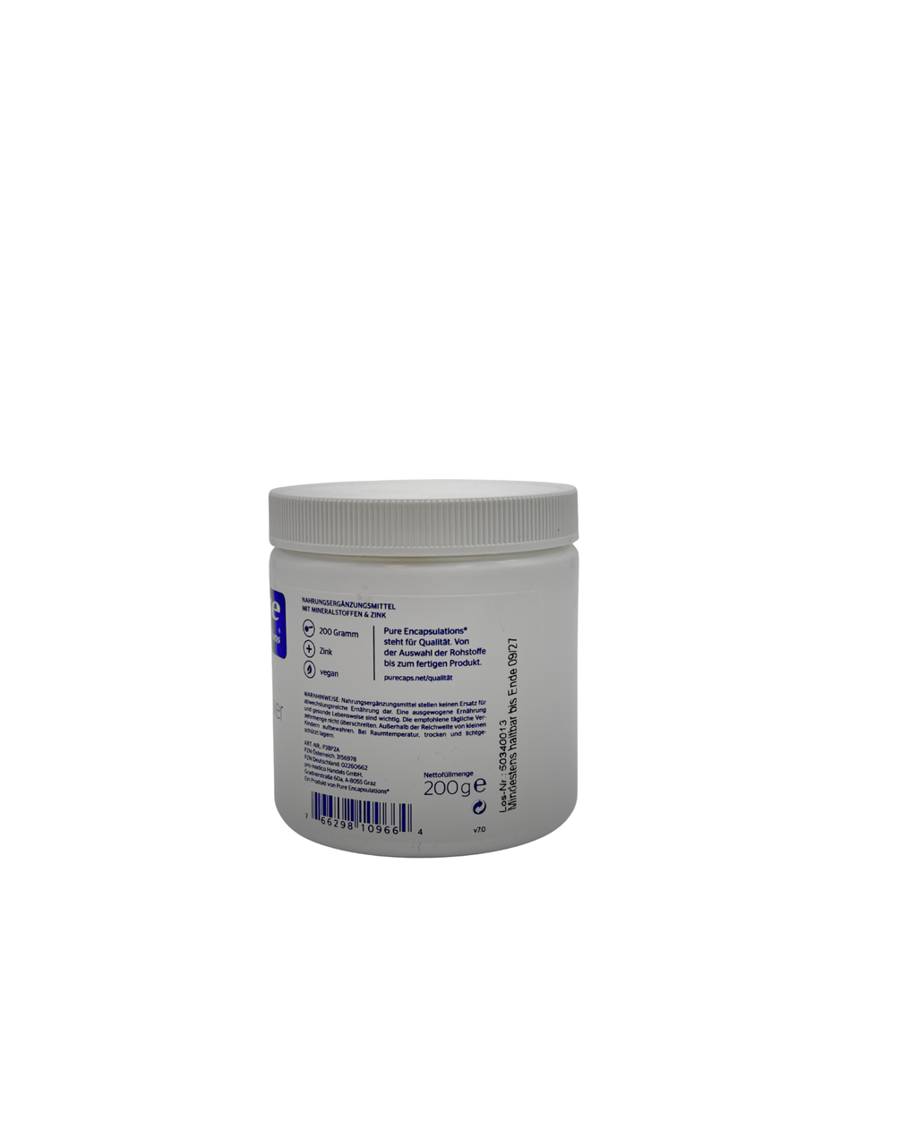 Pure Encapsulations Basenpulver plus – Mit Zink für den Säure-Basen-Haushalt 200 g