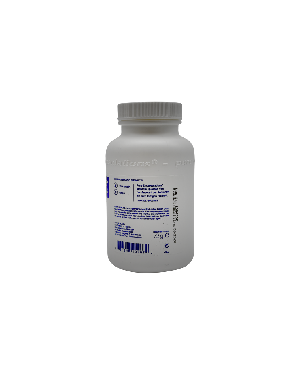 Pure Encapsulations BCAA – Verzweigtkettige Aminosäuren 90 Kapseln