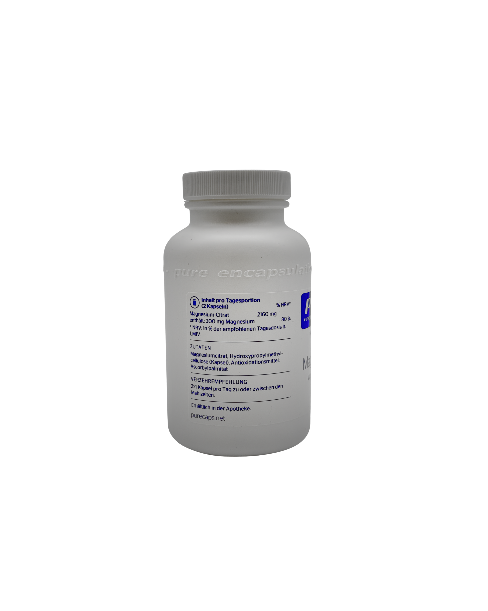 Pure Encapsulations Magnesiumcitrat – Hohe Bioverfügbarkeit 90 Kapseln