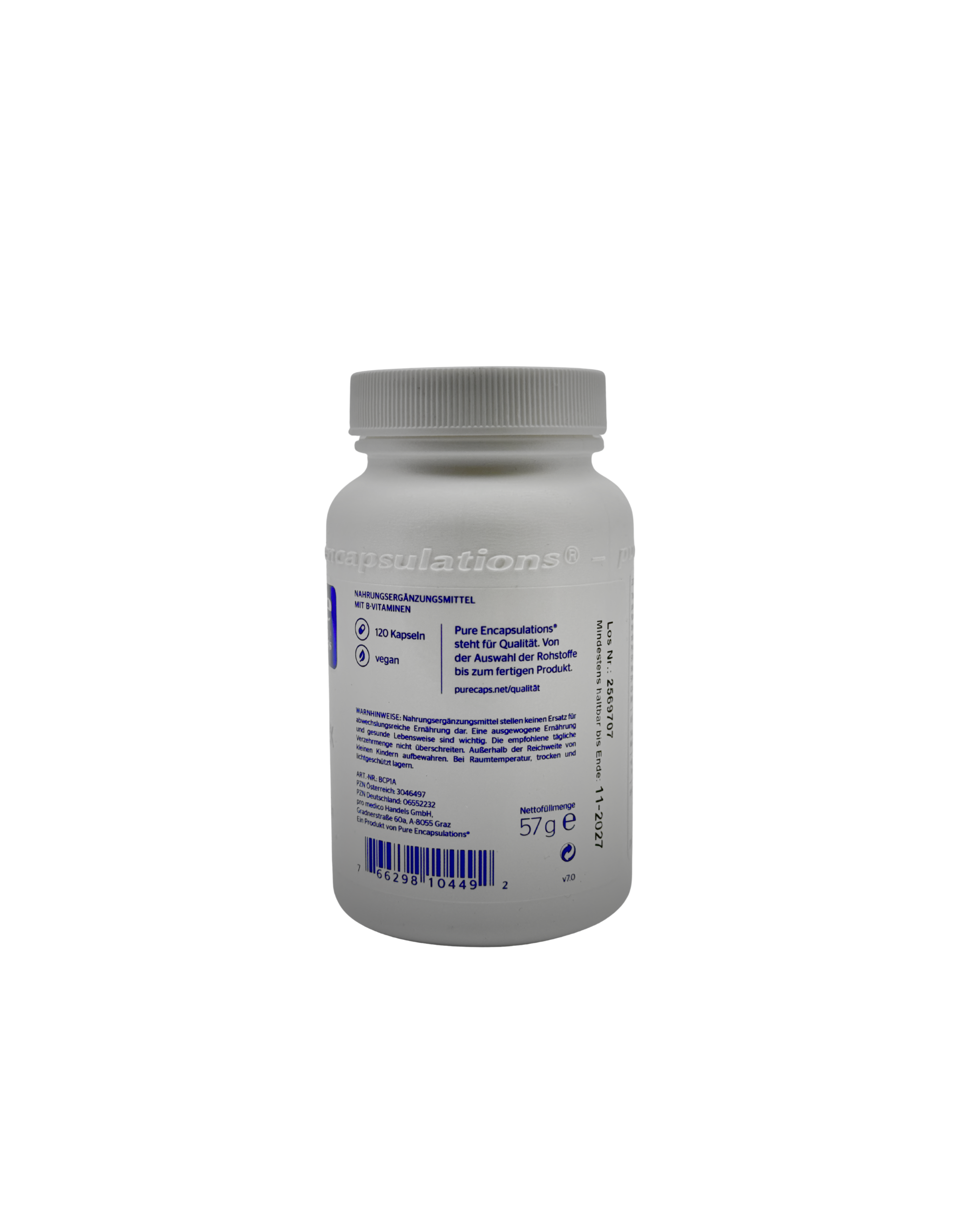 Pure Encapsulations B-Complex Plus – Aktivierter Vitamin-B-Komplex 120 Kapseln
