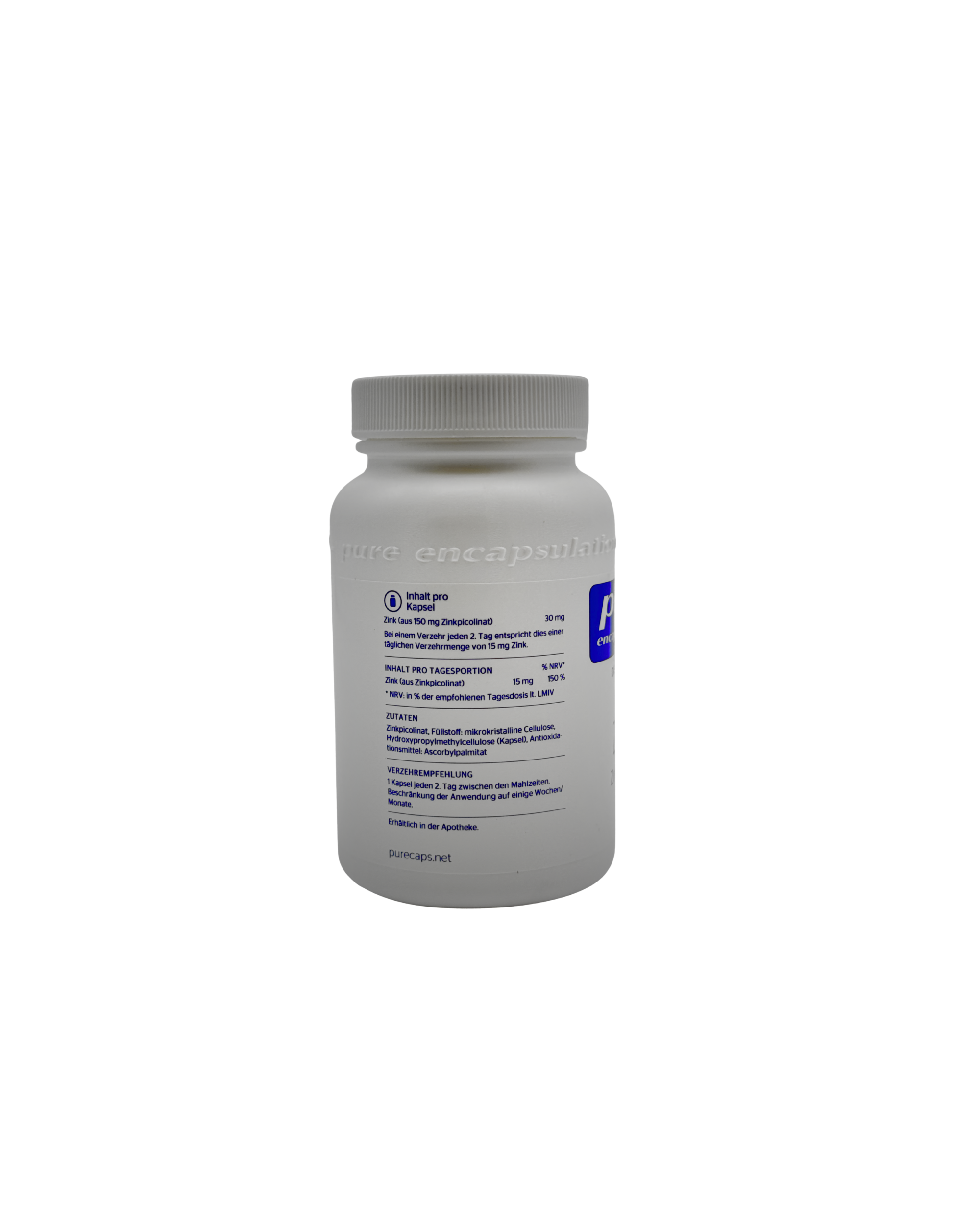 Pure Encapsulations Zink (Zinkpicolinat) – Maximale Bioverfügbarkeit 180 Kapseln