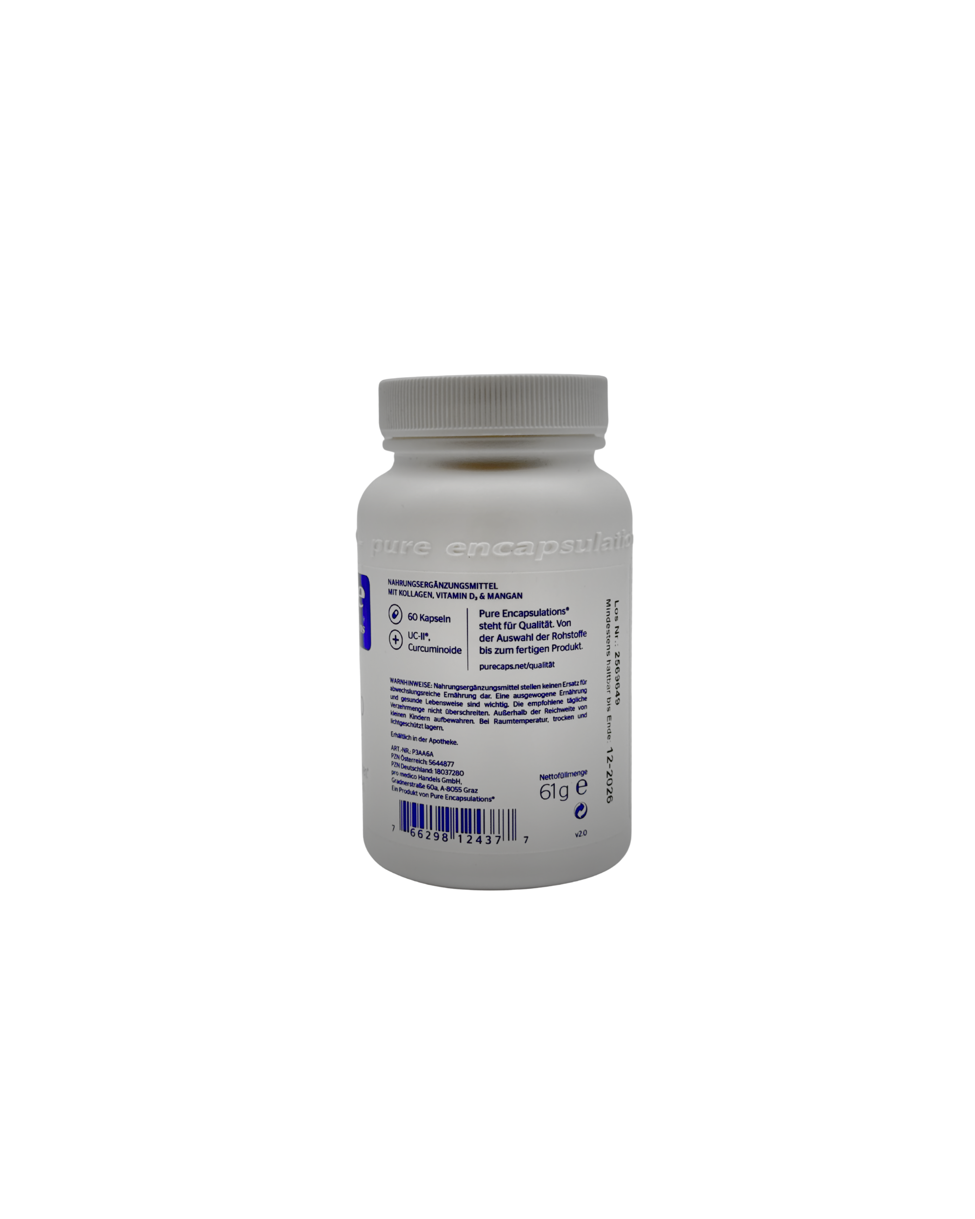 Pure Encapsulations Chondro aktiv – Innovativer Gelenk-Support mit UC-II 60 Kapseln
