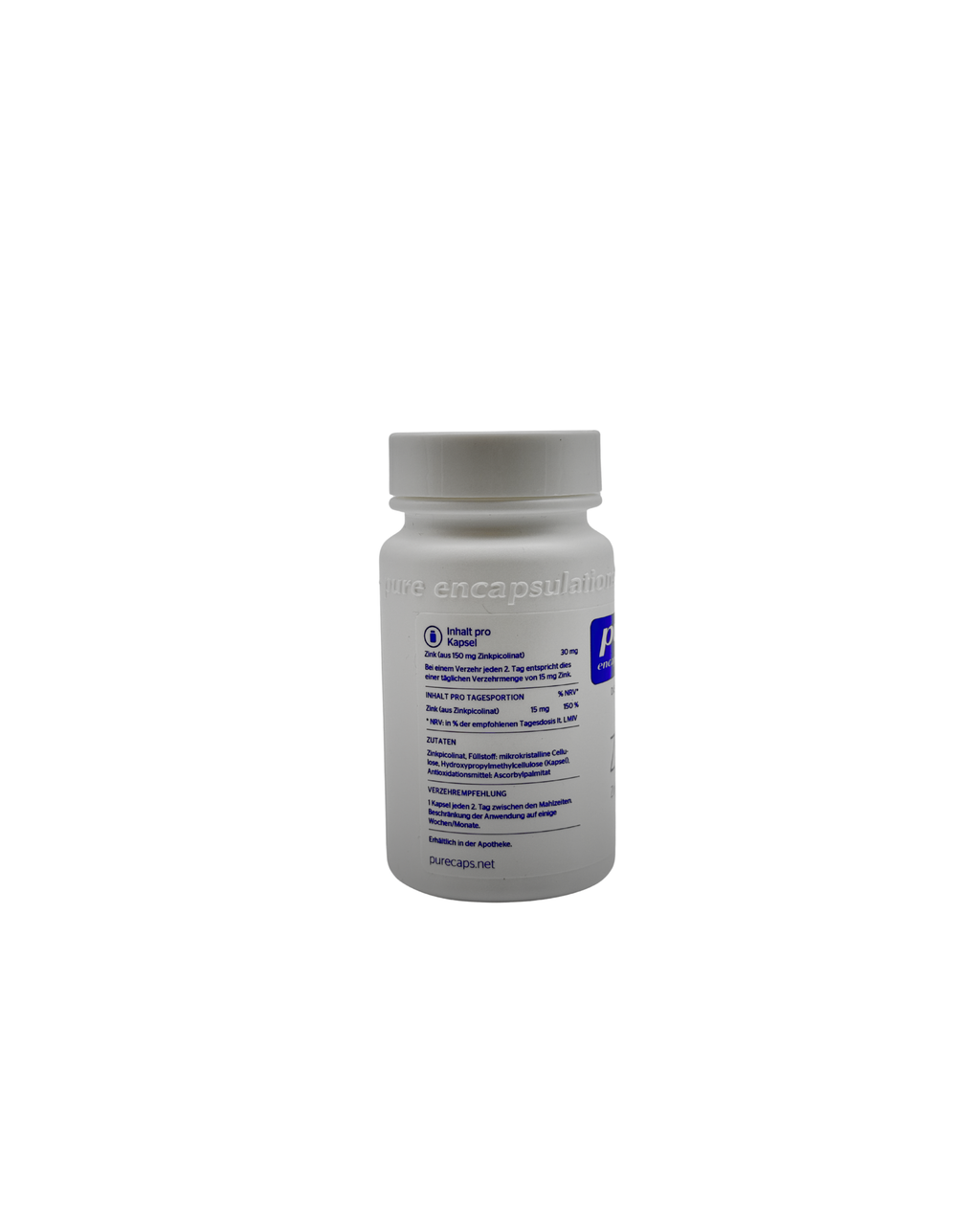 Pure Encapsulations Zink (Zinkpicolinat) – Maximale Bioverfügbarkeit 60 Kapseln