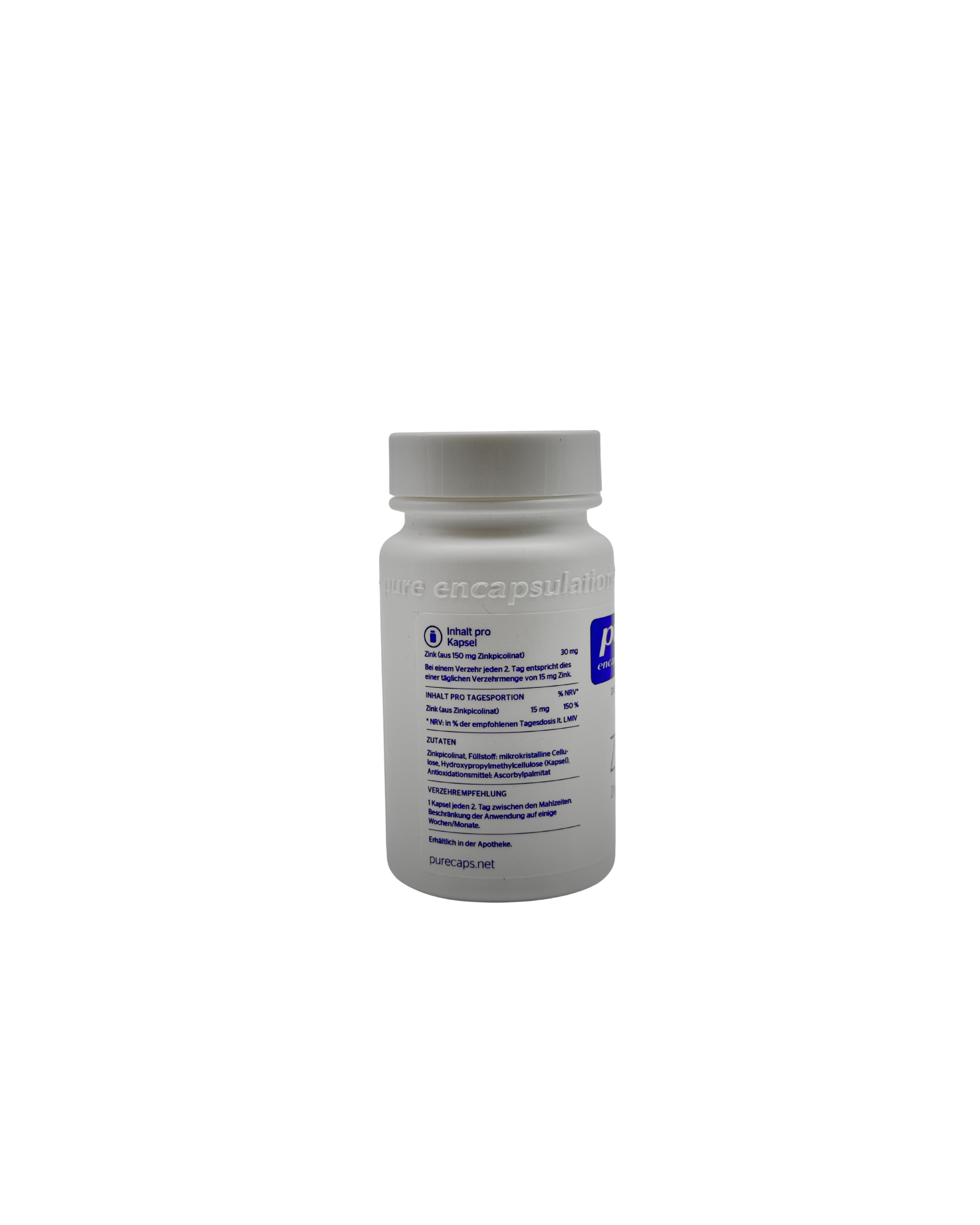 Pure Encapsulations Zink (Zinkpicolinat) – Maximale Bioverfügbarkeit 60 Kapseln