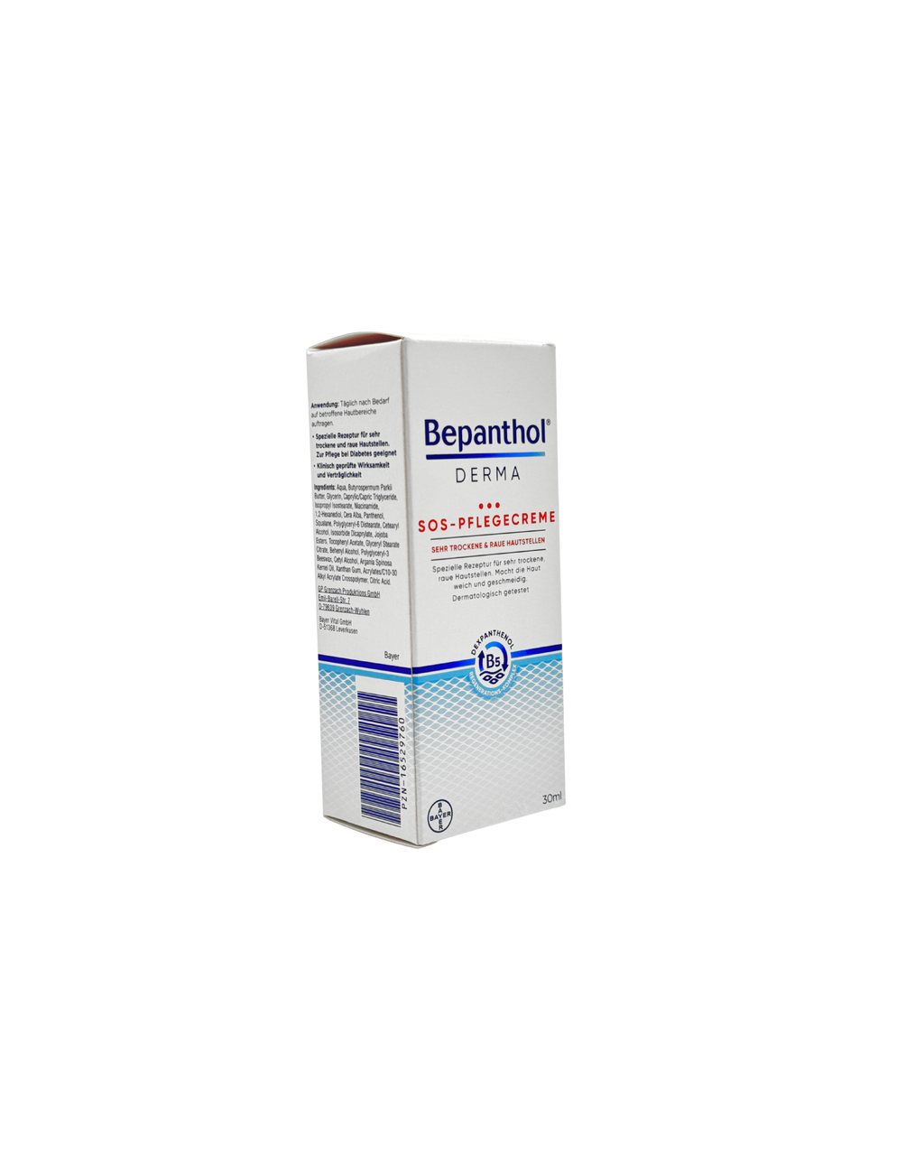 Bepanthol Derma SOS-Pflegecreme – Soforthilfe bei extrem trockenen & rauen Hautstellen 30 ml