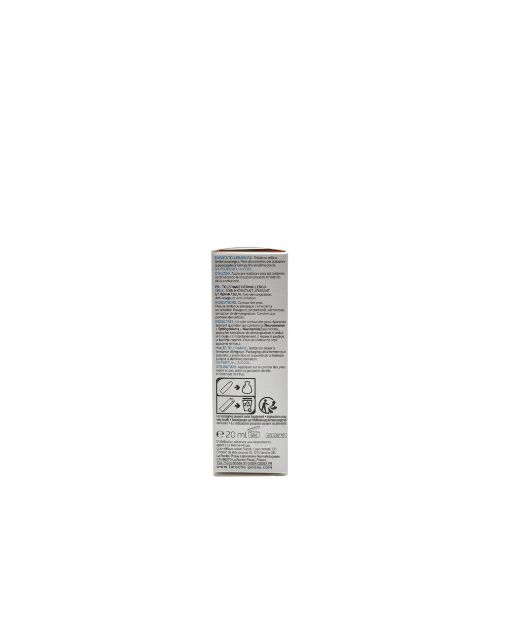 La Roche Posay Toleriane Dermallergo Augen – Beruhigende Augenpflege für allergische Haut 20 ml