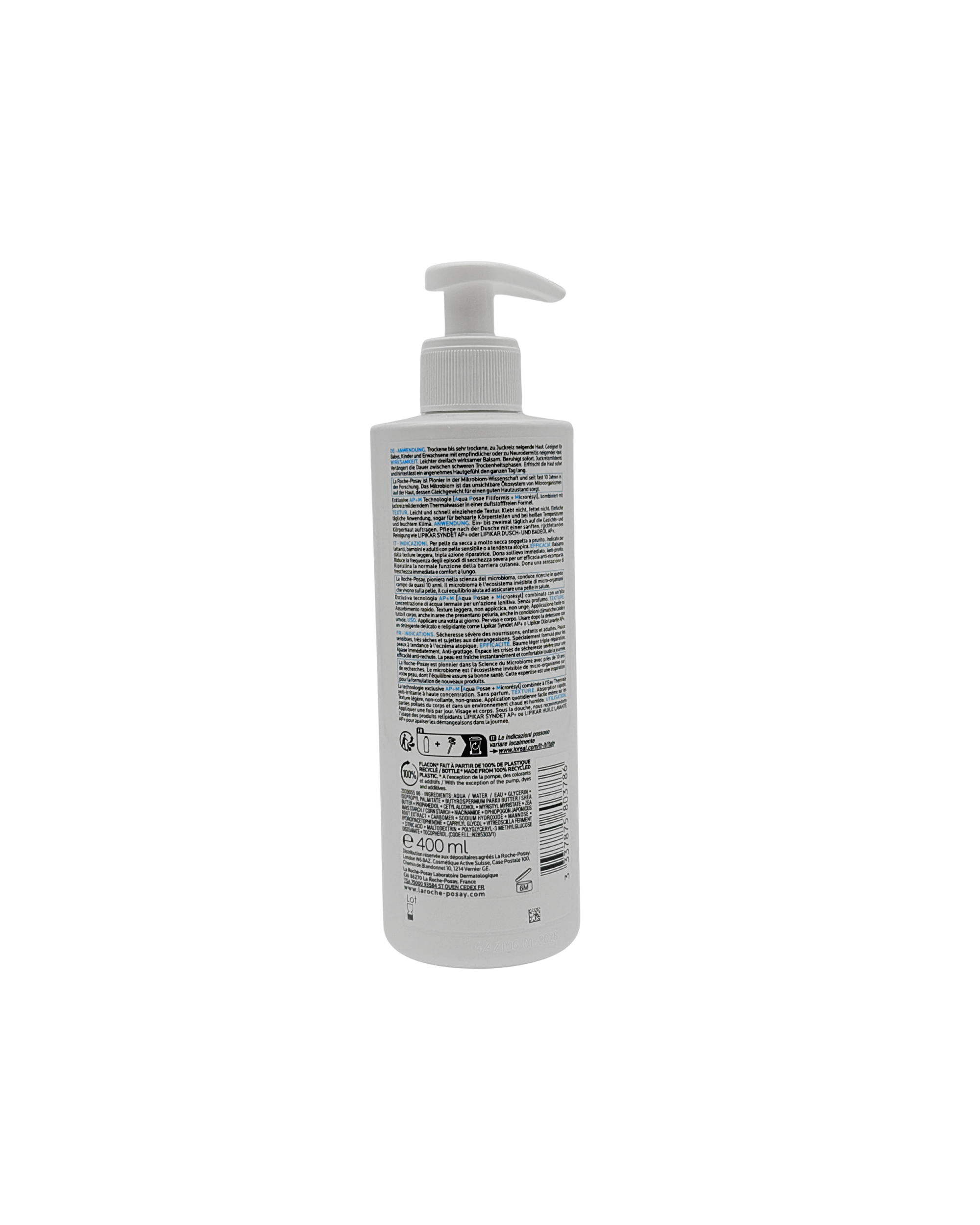 La Roche Posay Lipikar Leichter Balsam AP+M – Rückfettende Körperpflege bei Neurodermitis 400 ml