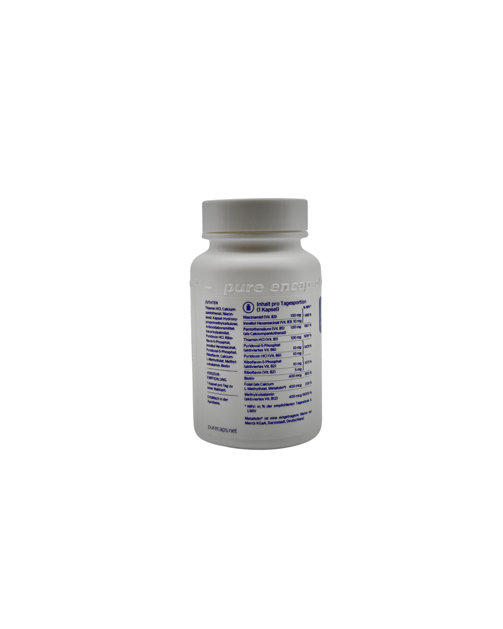 Pure Encapsulations B-Complex Plus – Aktivierter Vitamin-B-Komplex 60 Kapseln