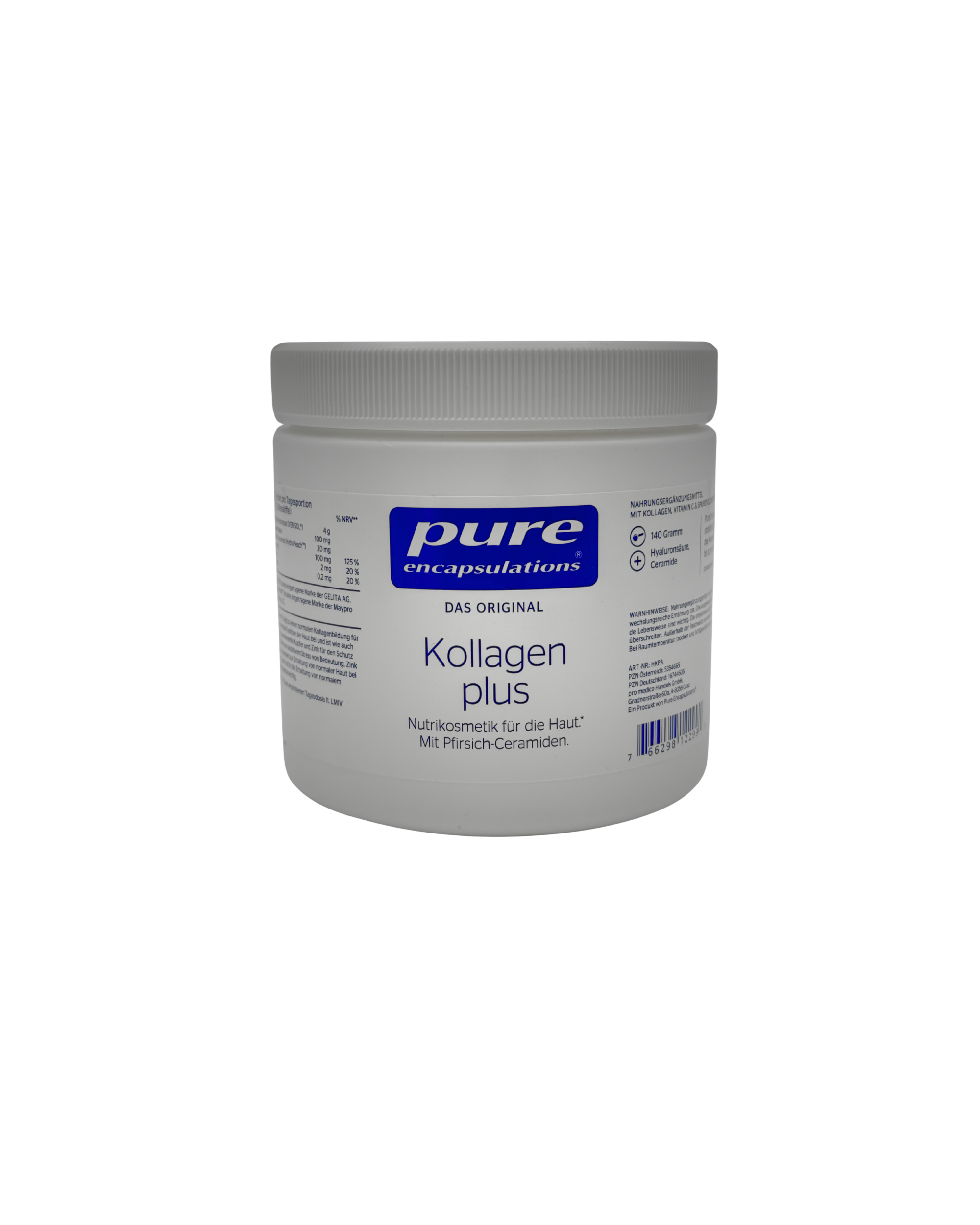 Pure Encapsulations Kollagen Plus – Kollagen-Hydrolysat, Hyaluronsäure & Ceramide 140 g