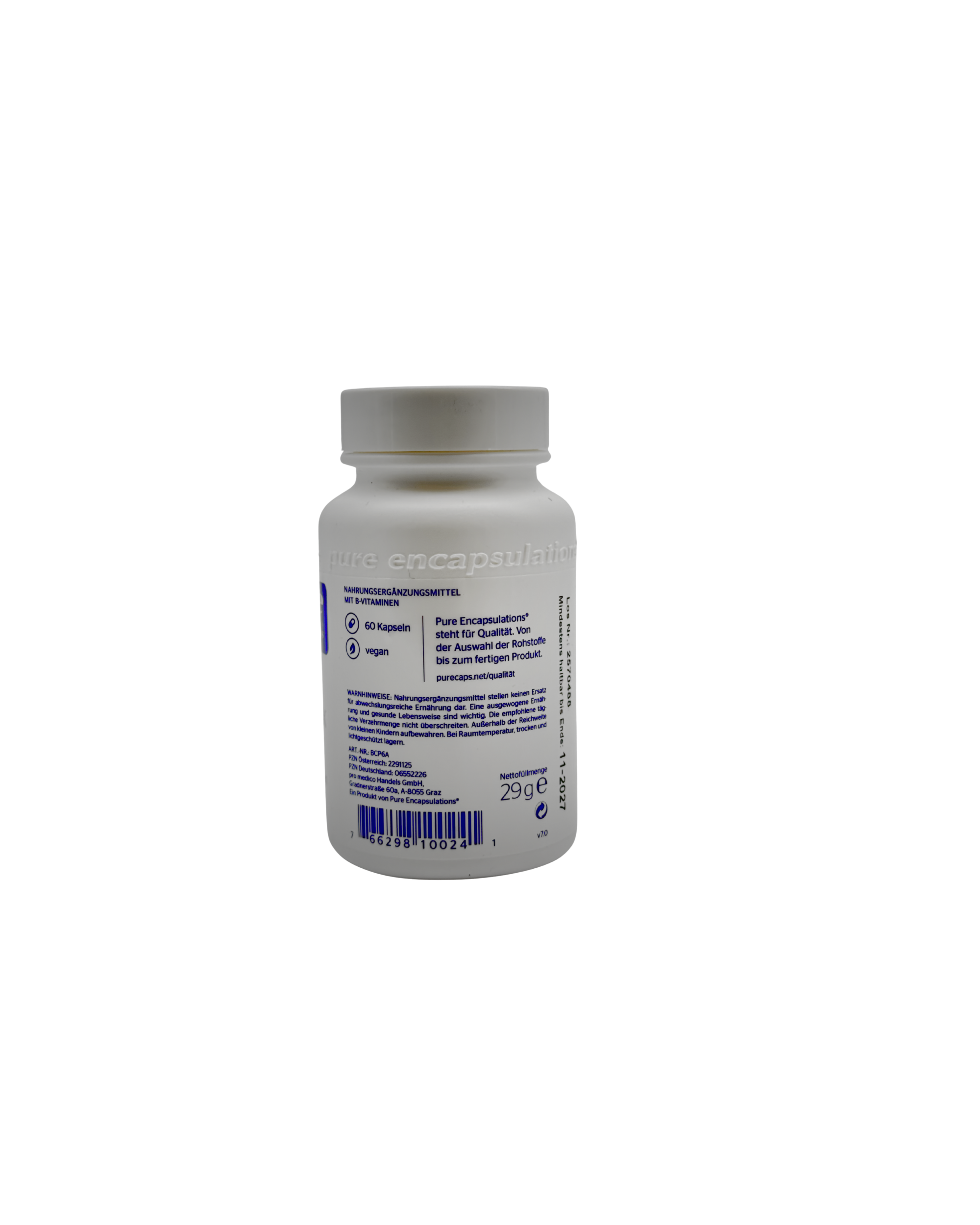 Pure Encapsulations B-Complex Plus – Aktivierter Vitamin-B-Komplex 60 Kapseln