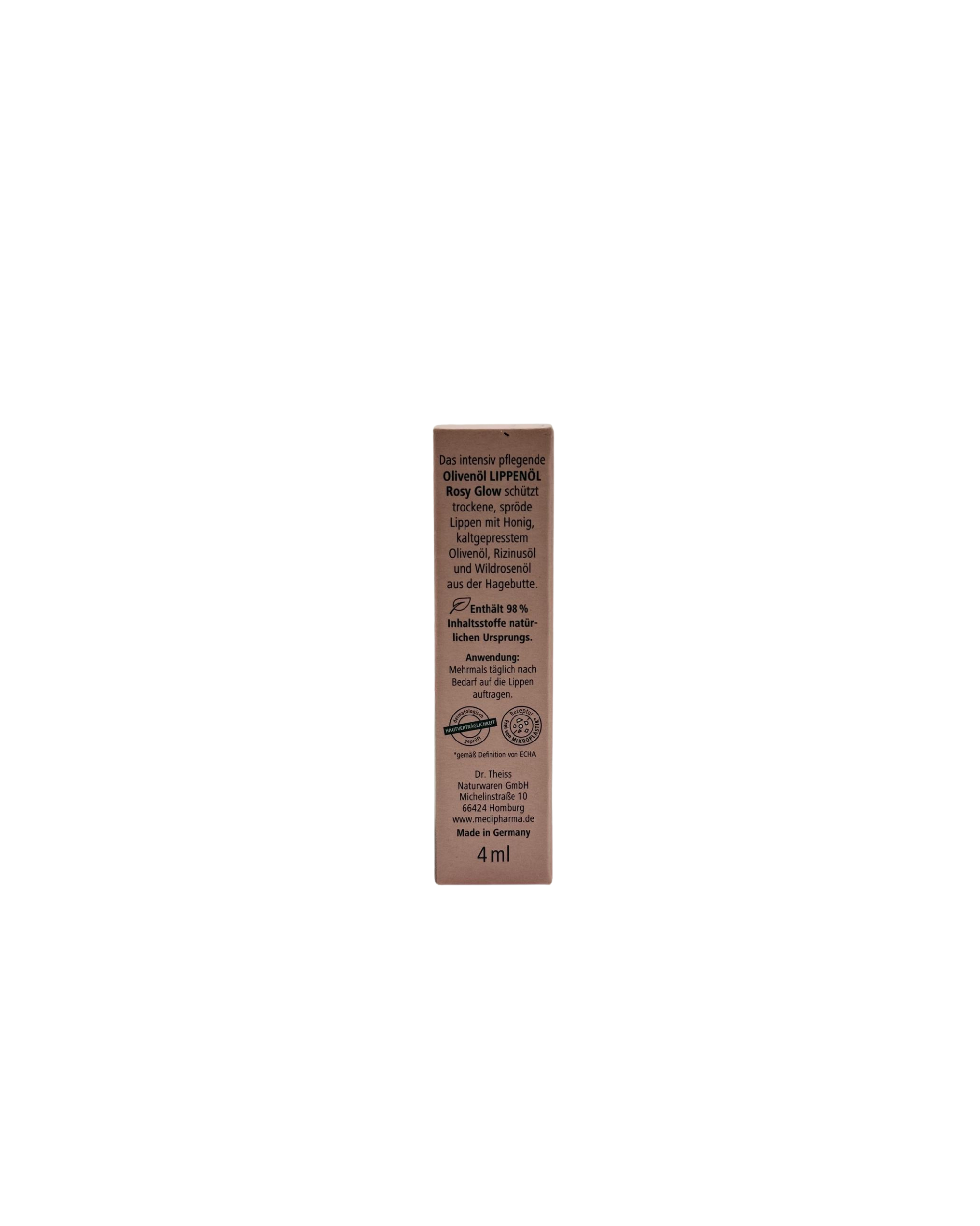 Olivenöl Lippenöl Rosy Glow – pflegendes Lippenöl